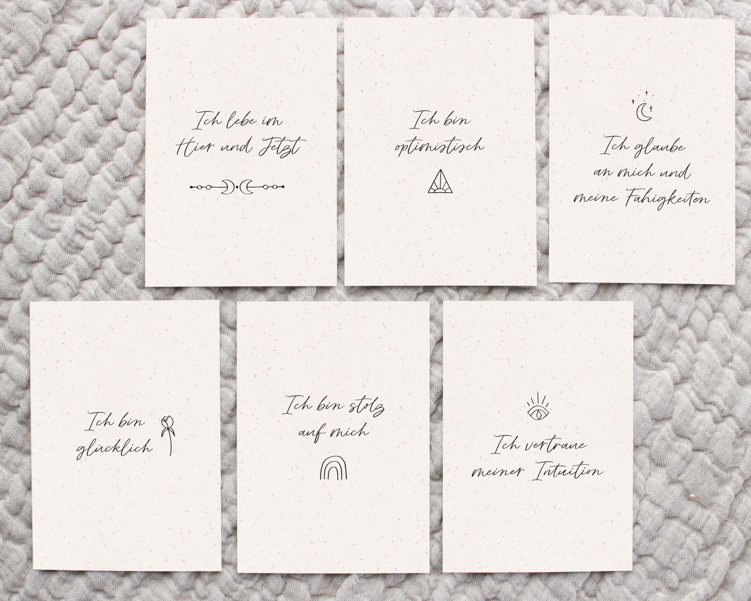 Affirmationskarten für Erwachsene DIN A6