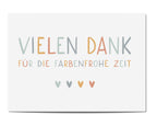 2er Set Vielen Dank für die farbenfrohe Zeit DIN A6