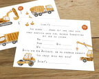 Einladungskarten Kindergeburtstag Bagger DIN A6