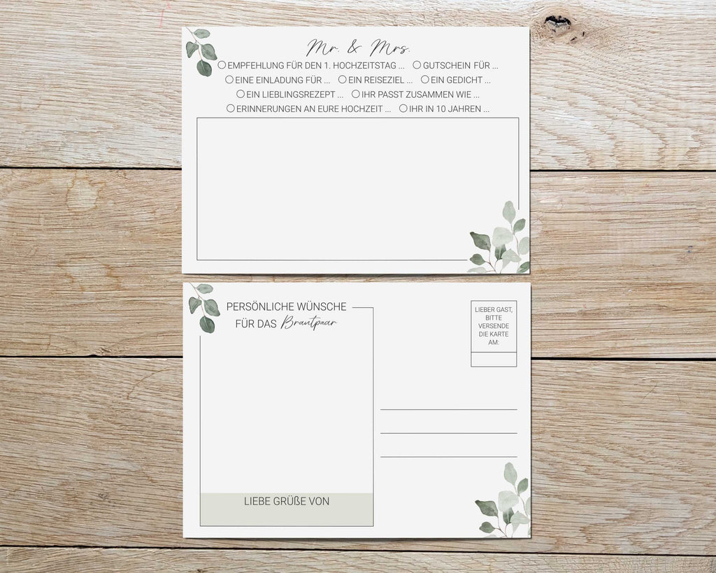 Hochzeitspostkarte | Postkartenspiel DIN A6