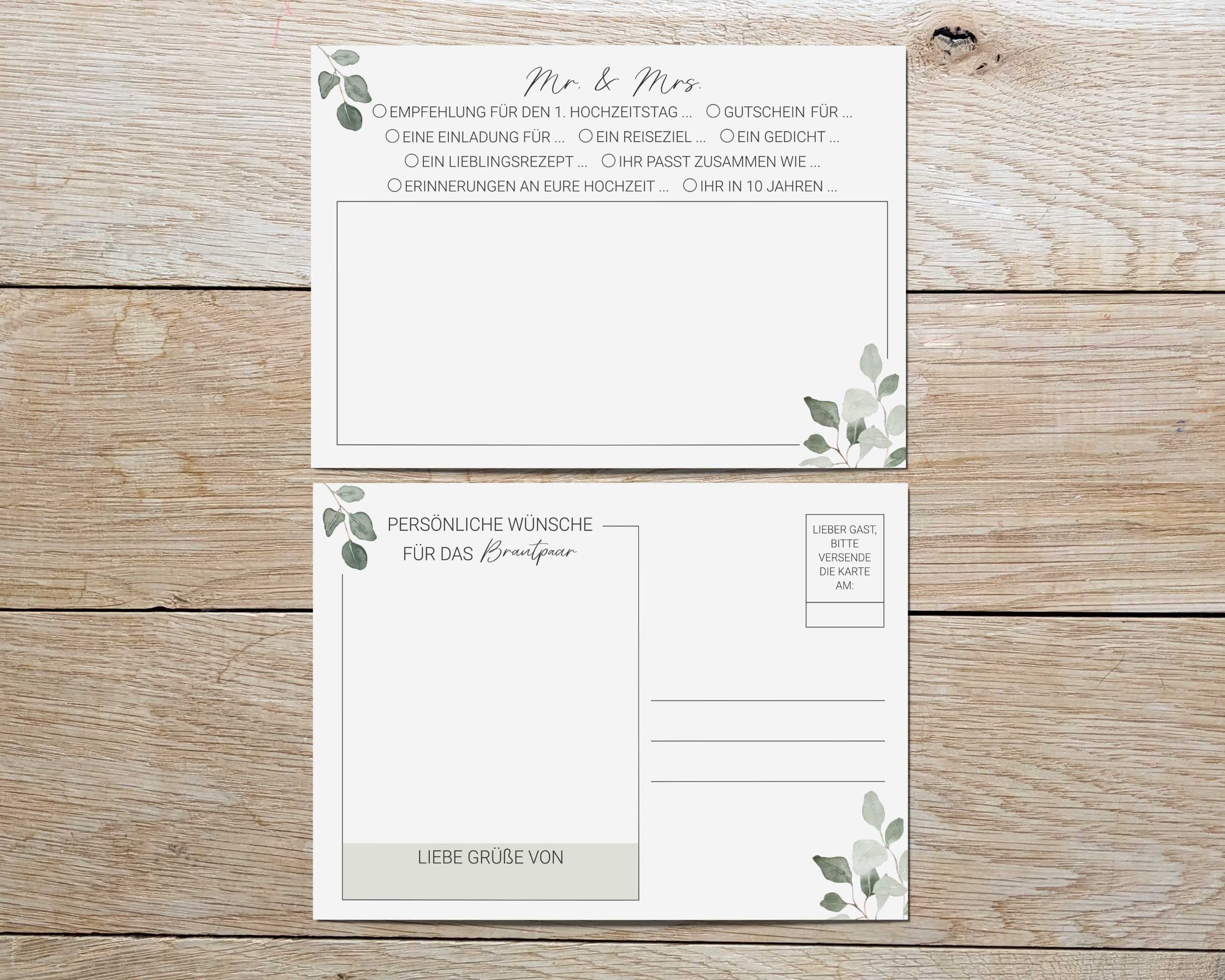Hochzeitspostkarte | Postkartenspiel DIN A6