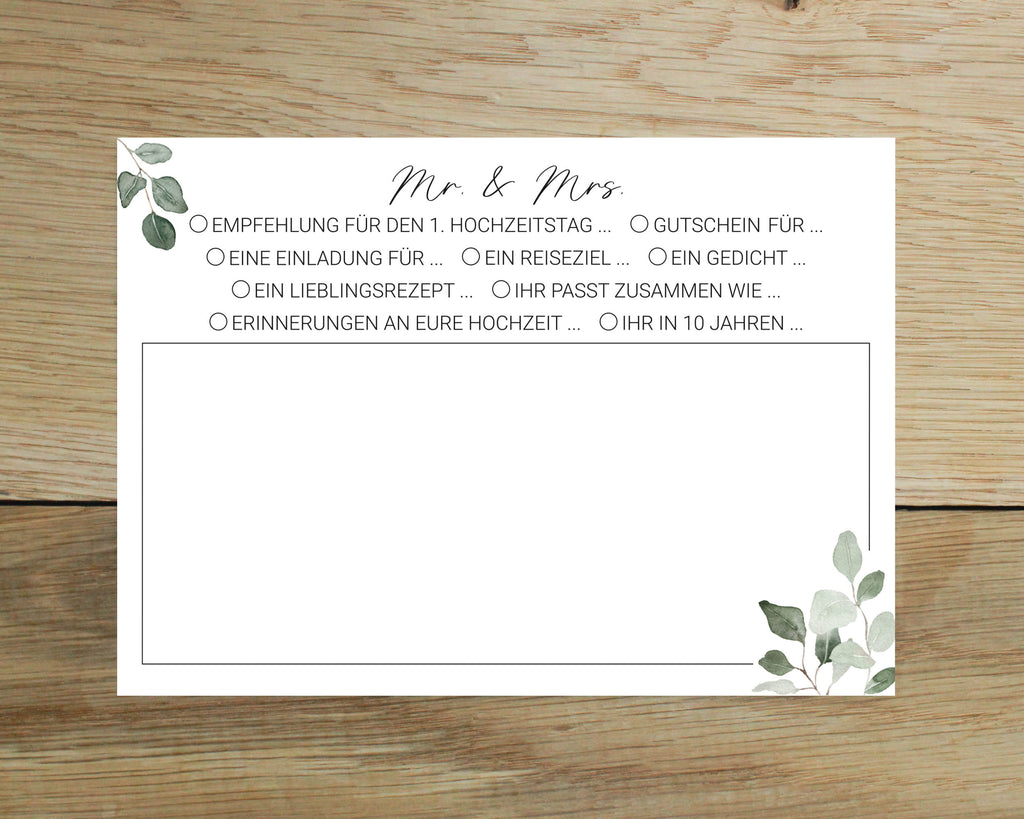 Hochzeitspostkarte | Postkartenspiel DIN A6