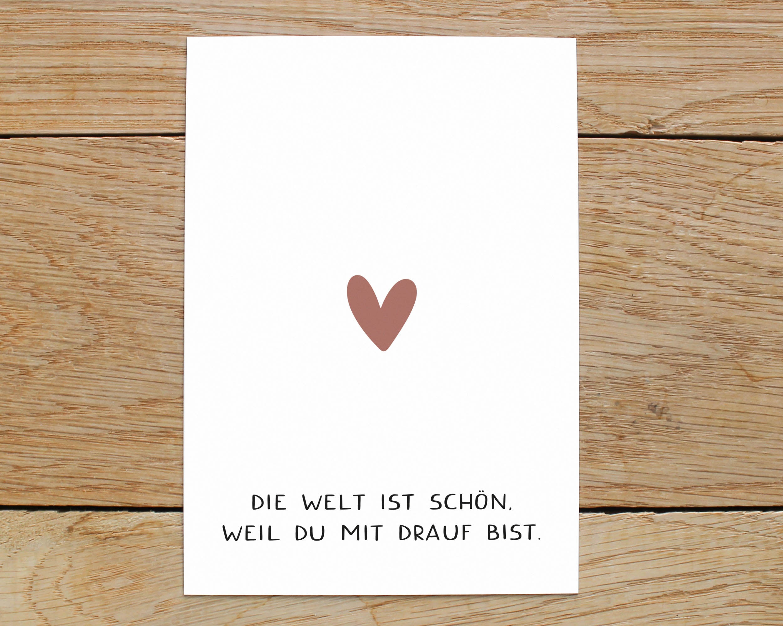 2er Set Karte - Die Welt ist schön weil du drauf bist. DIN A6