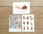 3er Set Weihnachtskarten A6