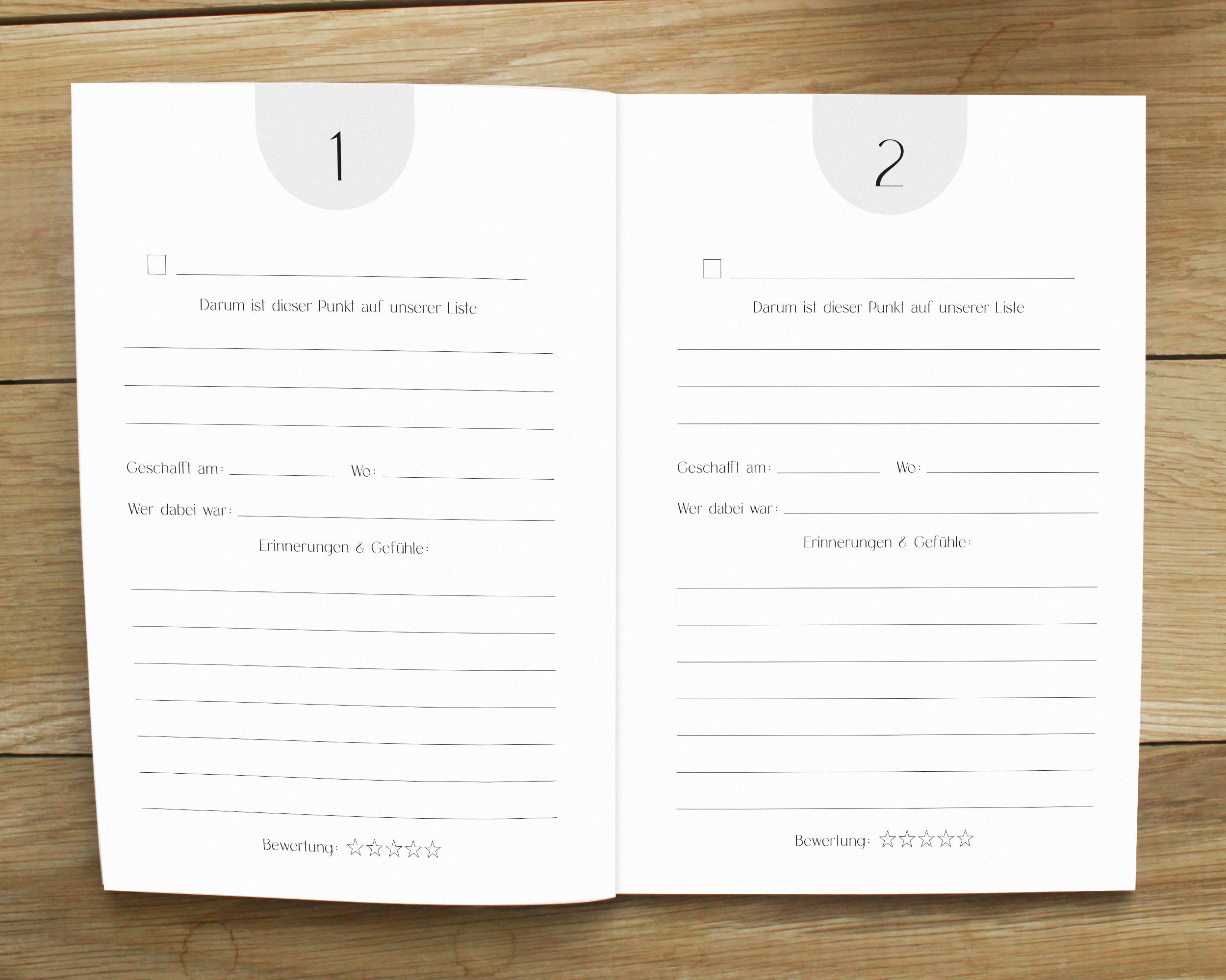 Bucket List für Paare zum Selbst Ausfüllen Softcover A5