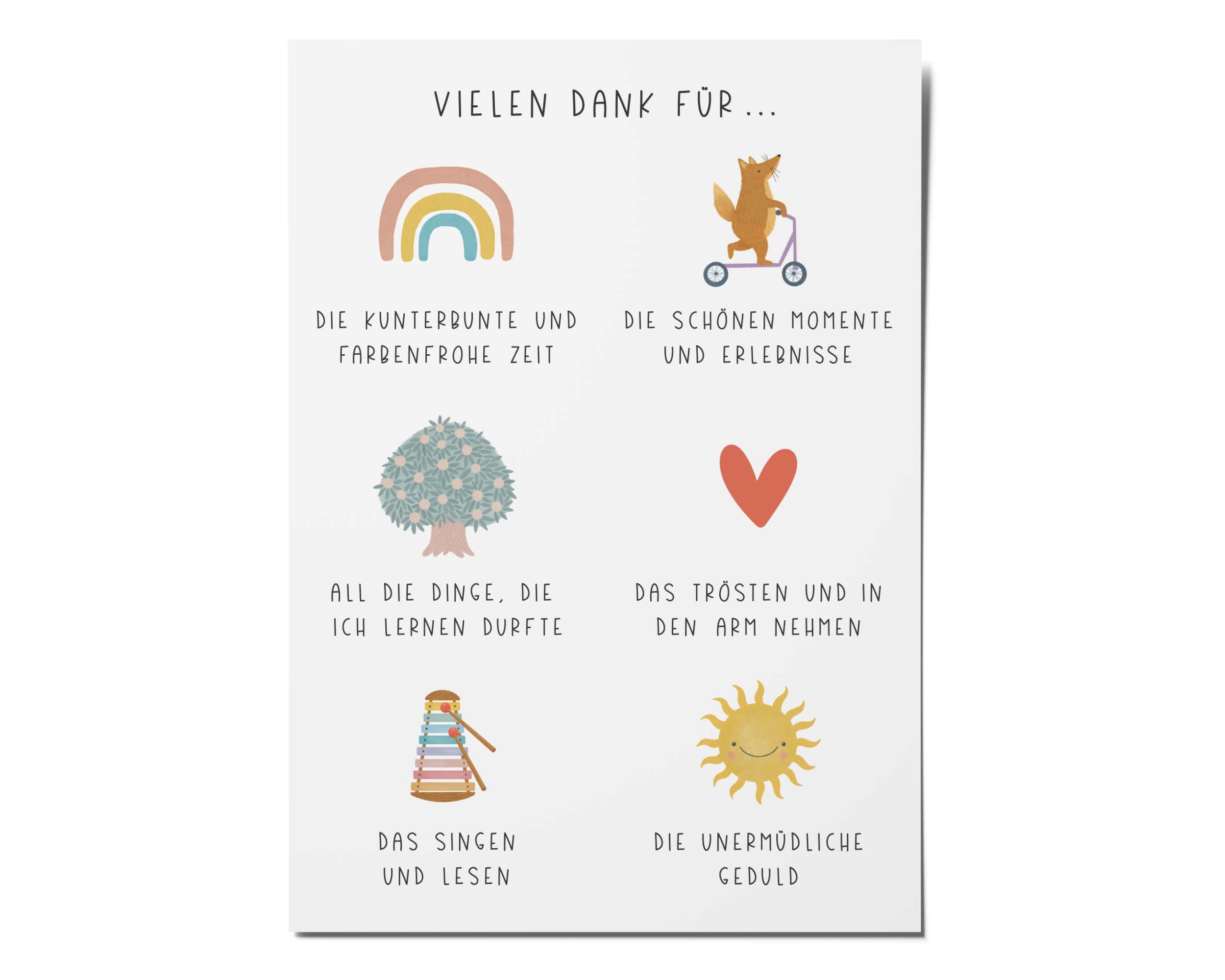 Abschiedskarte Erzieherin DIN A6