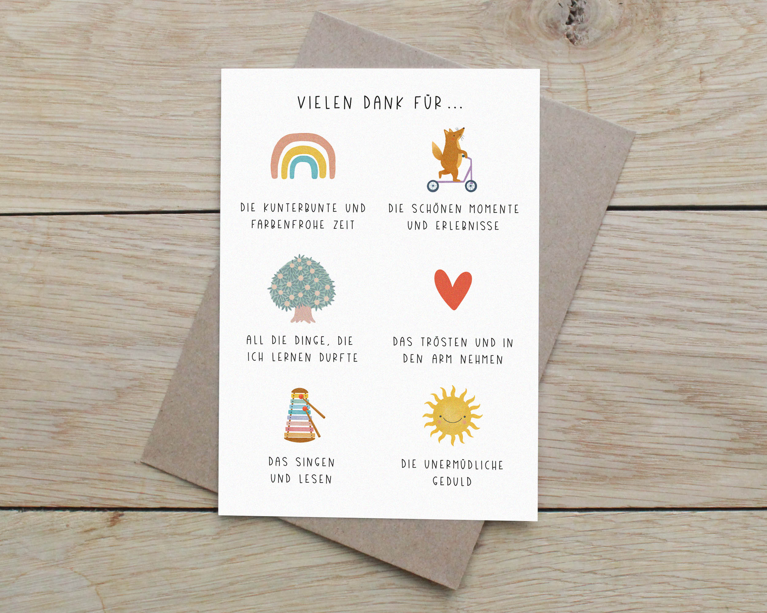 Abschiedskarte Erzieherin DIN A6