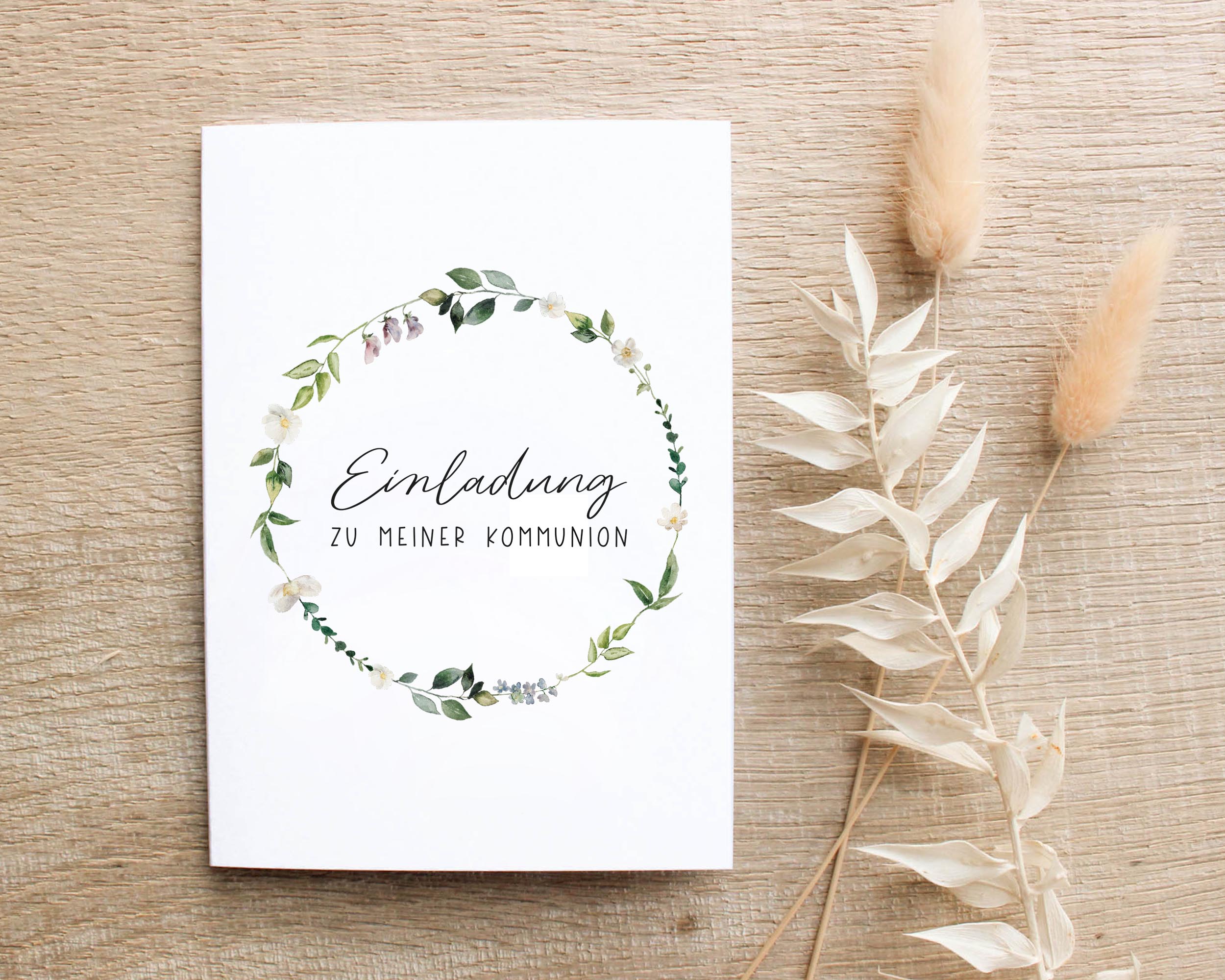 Einladung Kommunion 10er Set DIN A6
