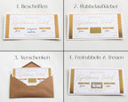 Goldenes Ticket DIN lang inkl. Umschlag