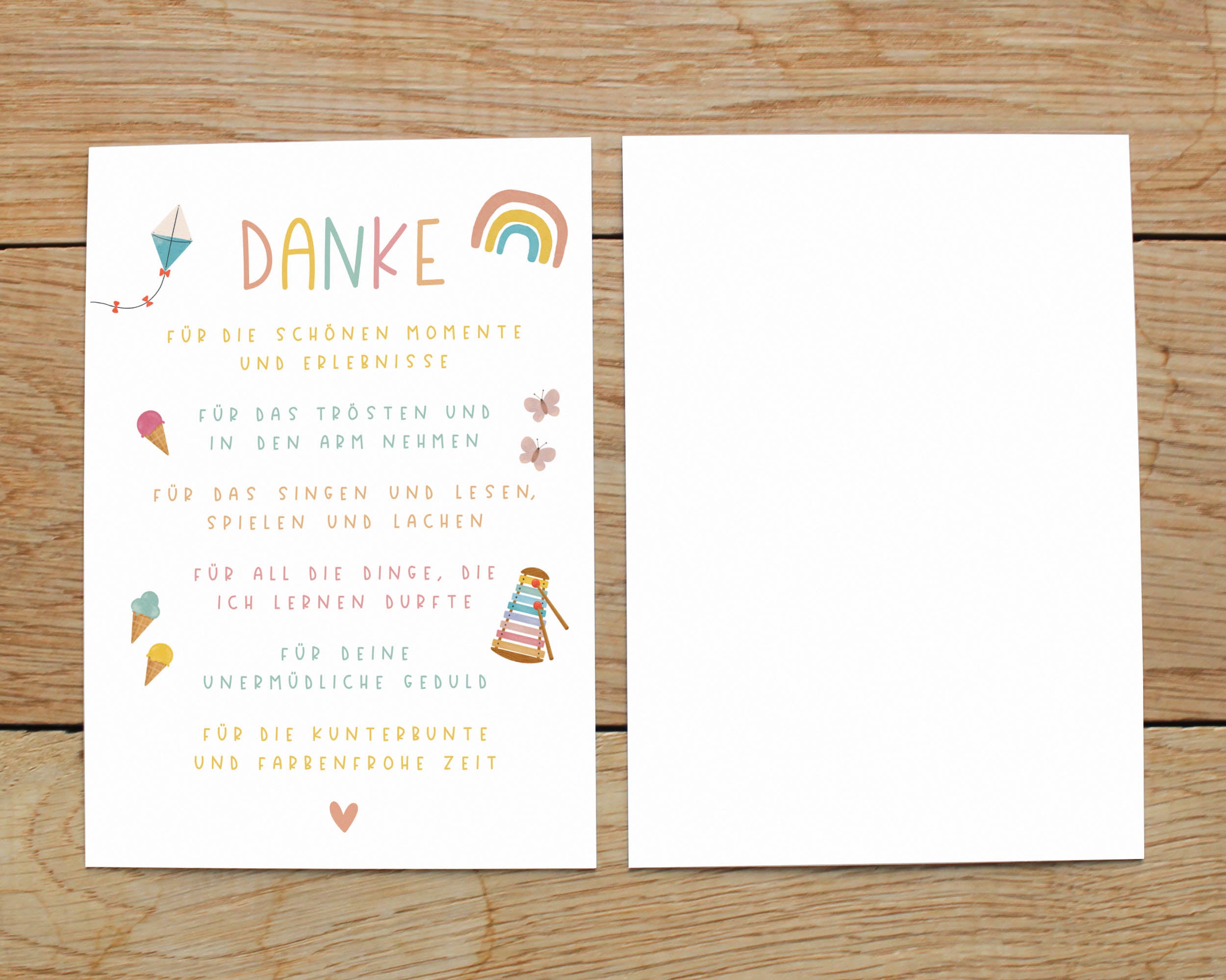 Abschied Kindergarten | Abschiedskarte für Erzieher/in DIN A6