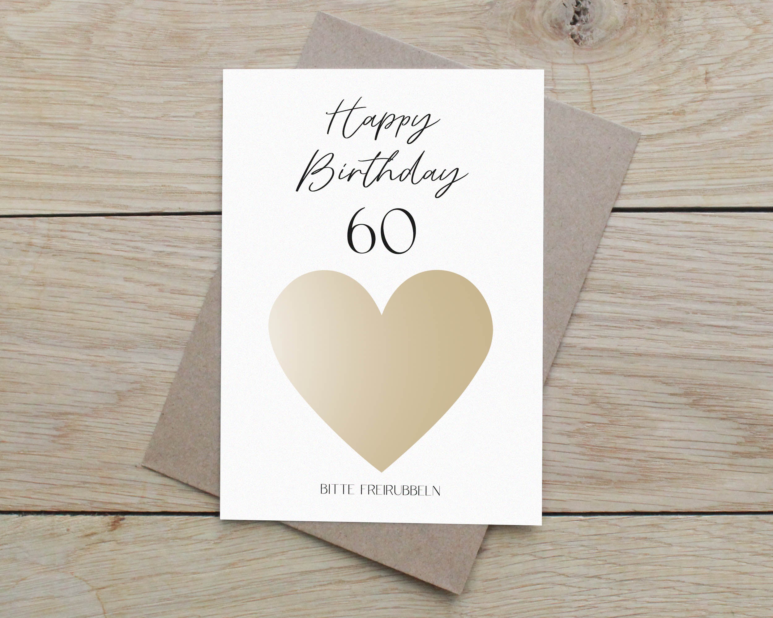 Rubbelkarte zum 60. Geburtstag DIN A6