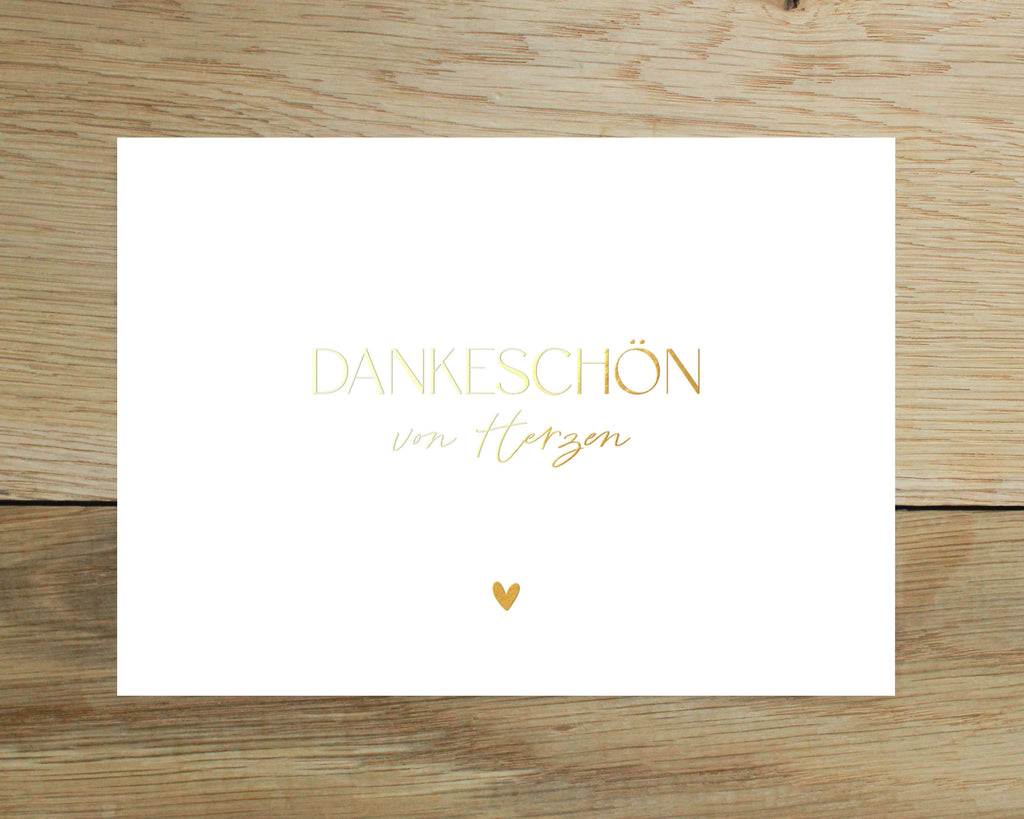 Dankeschön Karte mit Goldeffekt DIN A6