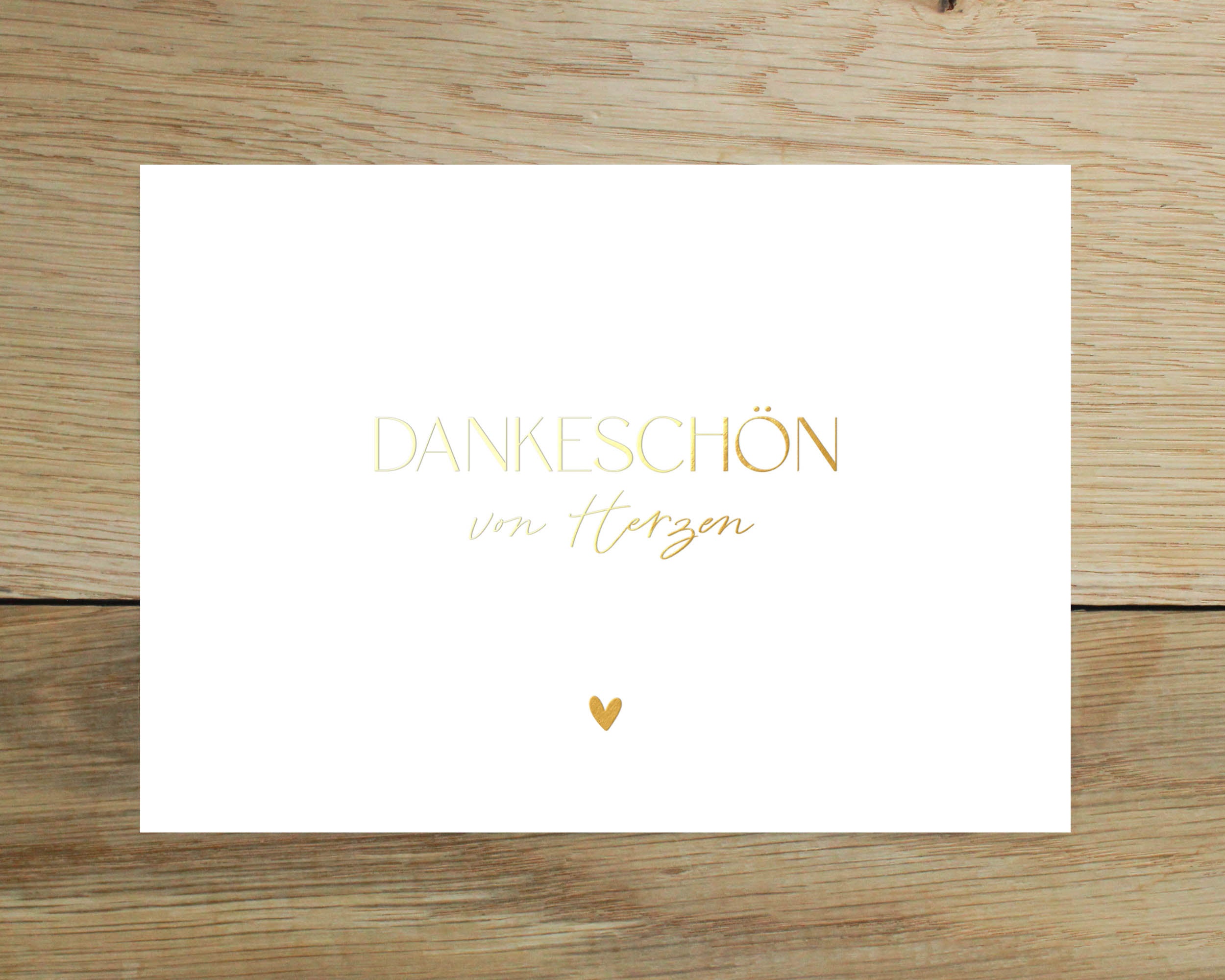 Dankeschön Karte mit Goldeffekt DIN A6