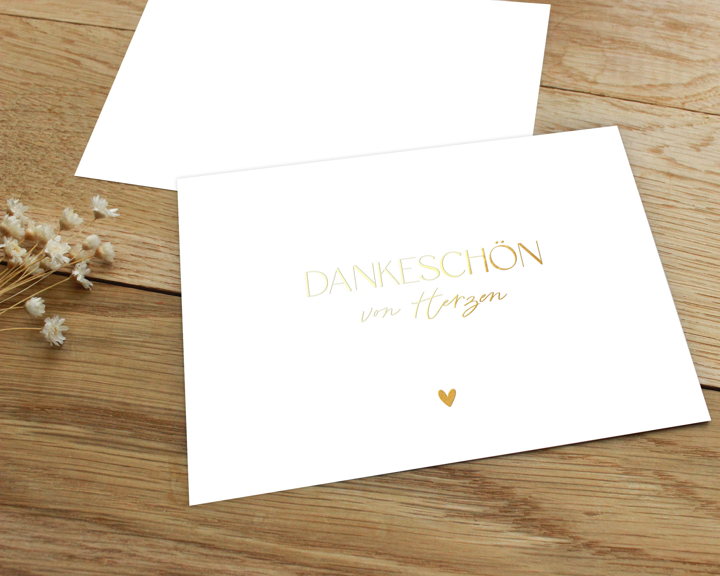 Dankeschön Karte mit Goldeffekt DIN A6