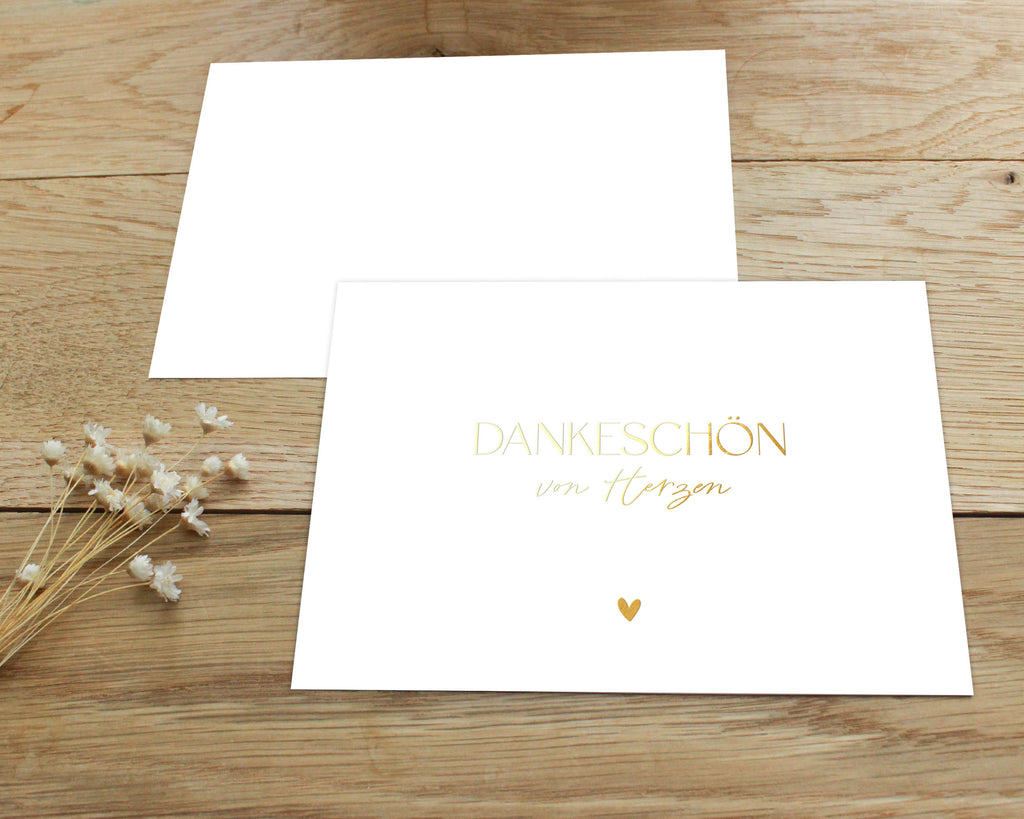 Dankeschön Karte mit Goldeffekt DIN A6