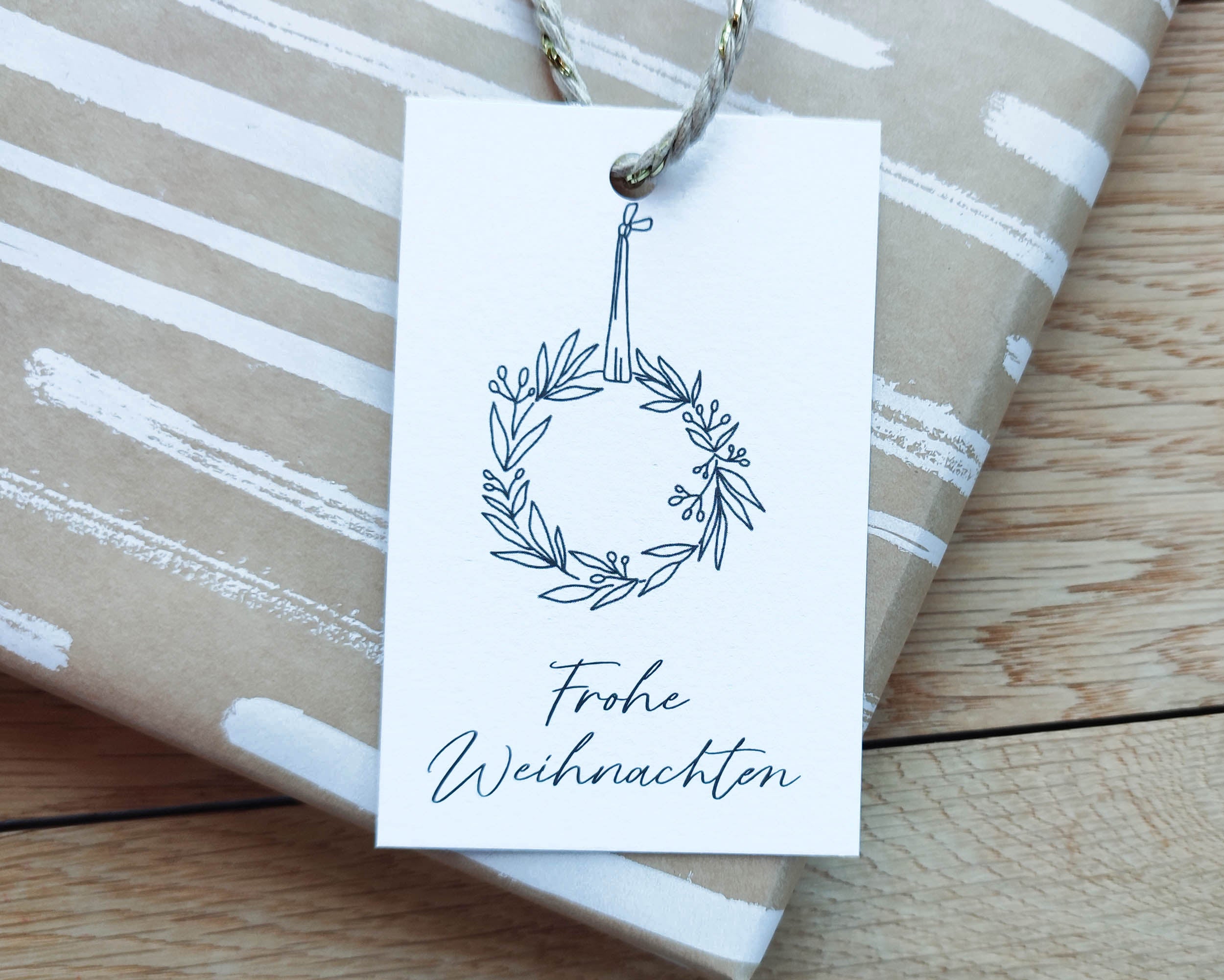 10er Set Geschenkanhänger Frohe Weihnachten