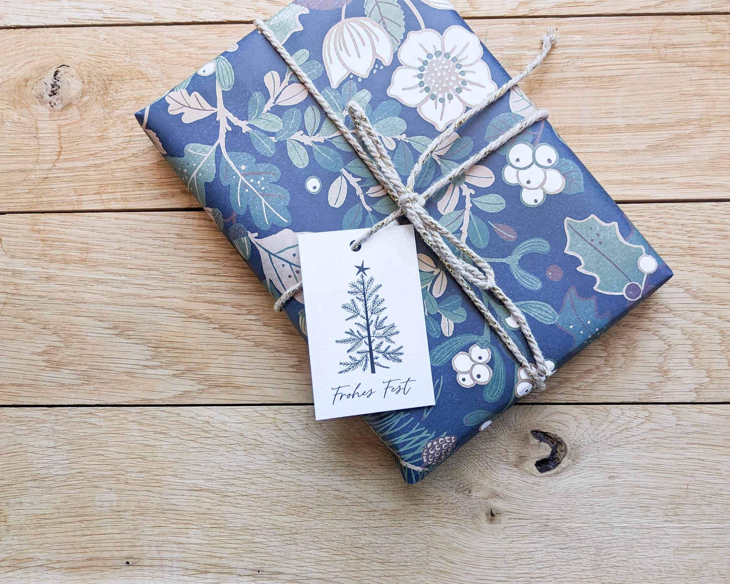 10er Set Geschenkanhänger Frohe Weihnachten