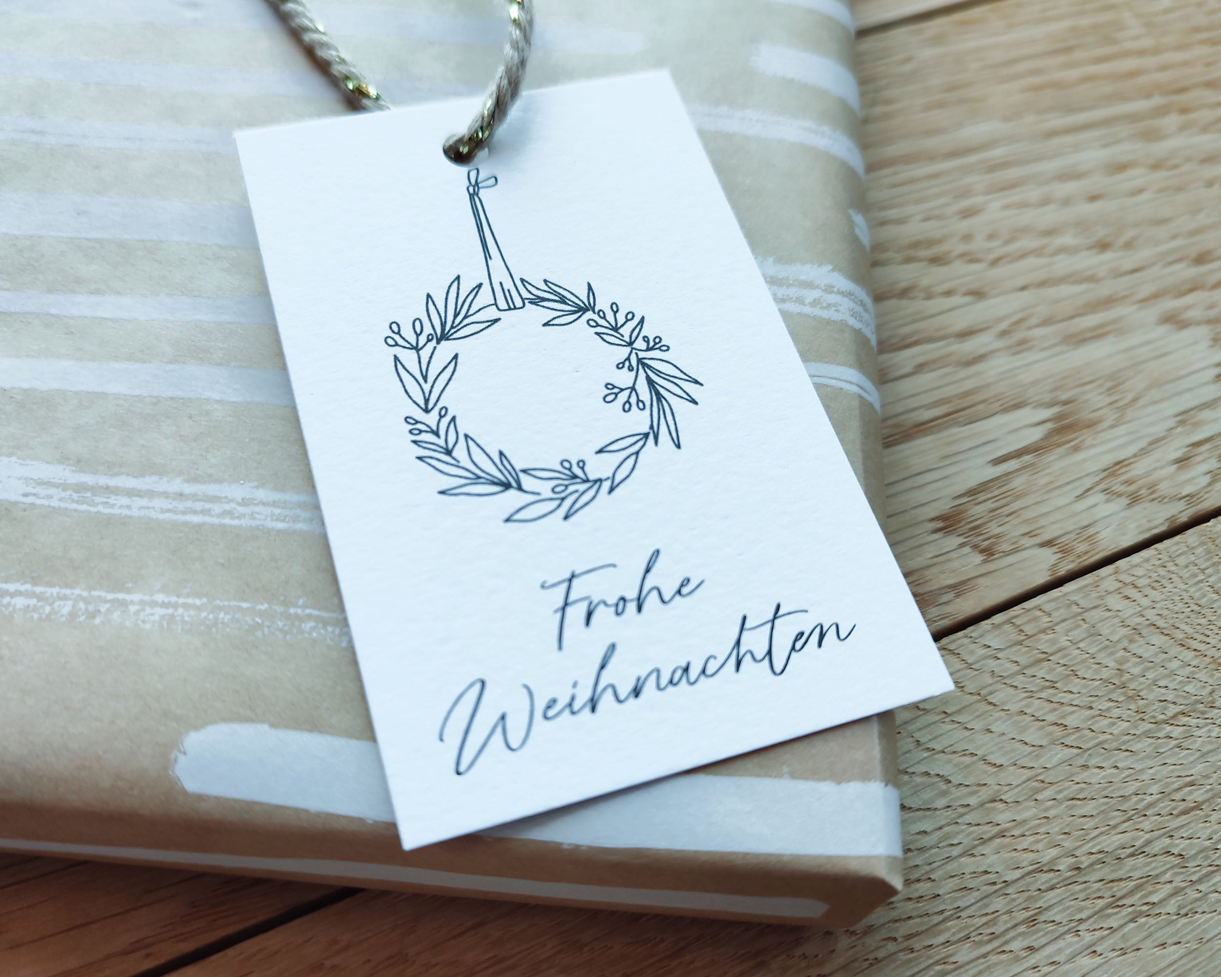 10er Set Geschenkanhänger Frohe Weihnachten