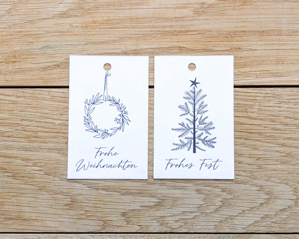 10er Set Geschenkanhänger Frohe Weihnachten