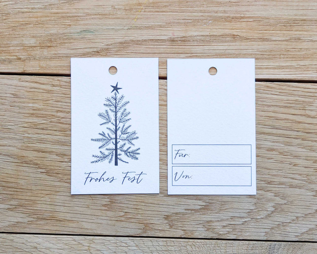 10er Set Geschenkanhänger Frohe Weihnachten