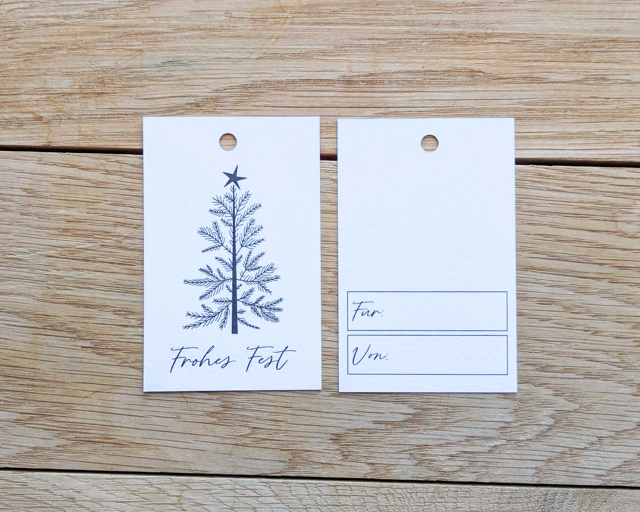 10er Set Geschenkanhänger Frohe Weihnachten