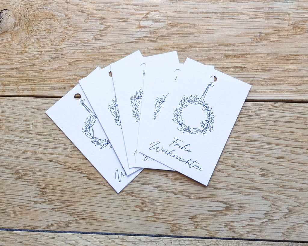10er Set Geschenkanhänger Frohe Weihnachten