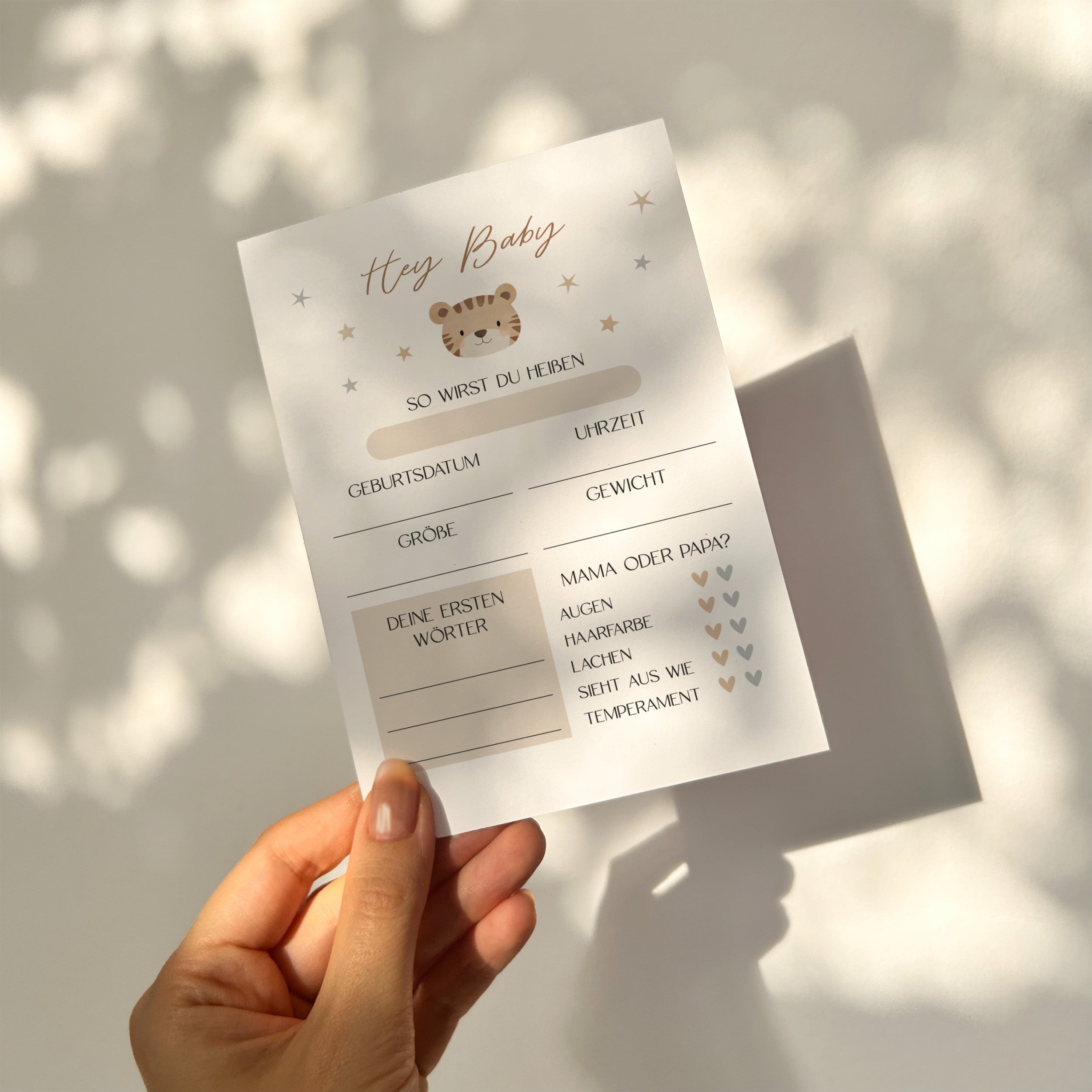 10x Tippkarten Babyparty DIN A6