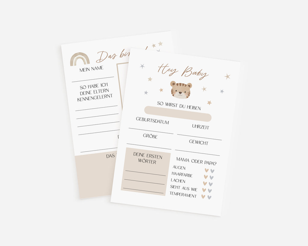 10x Tippkarten Babyparty DIN A6
