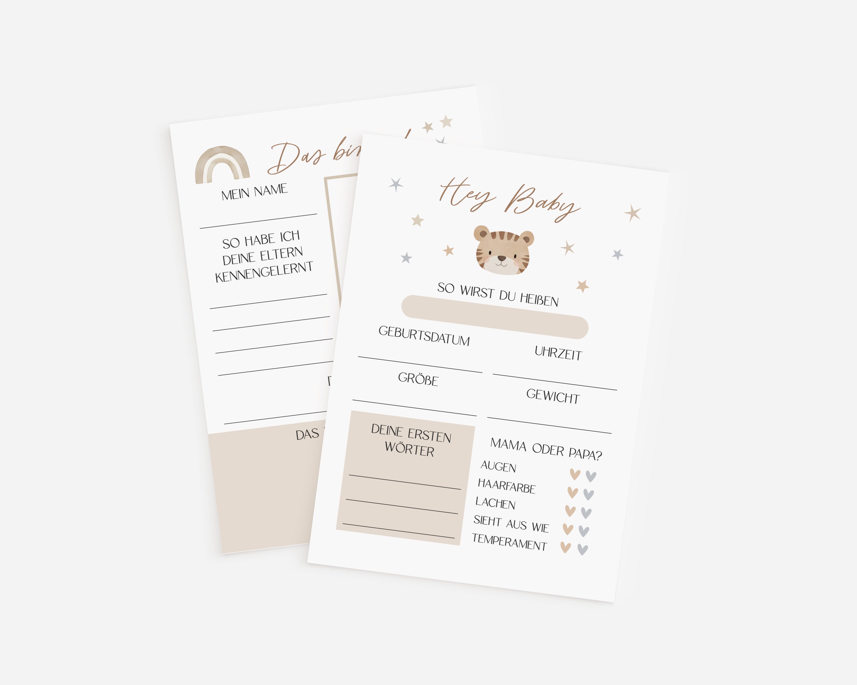 10x Tippkarten Babyparty DIN A6