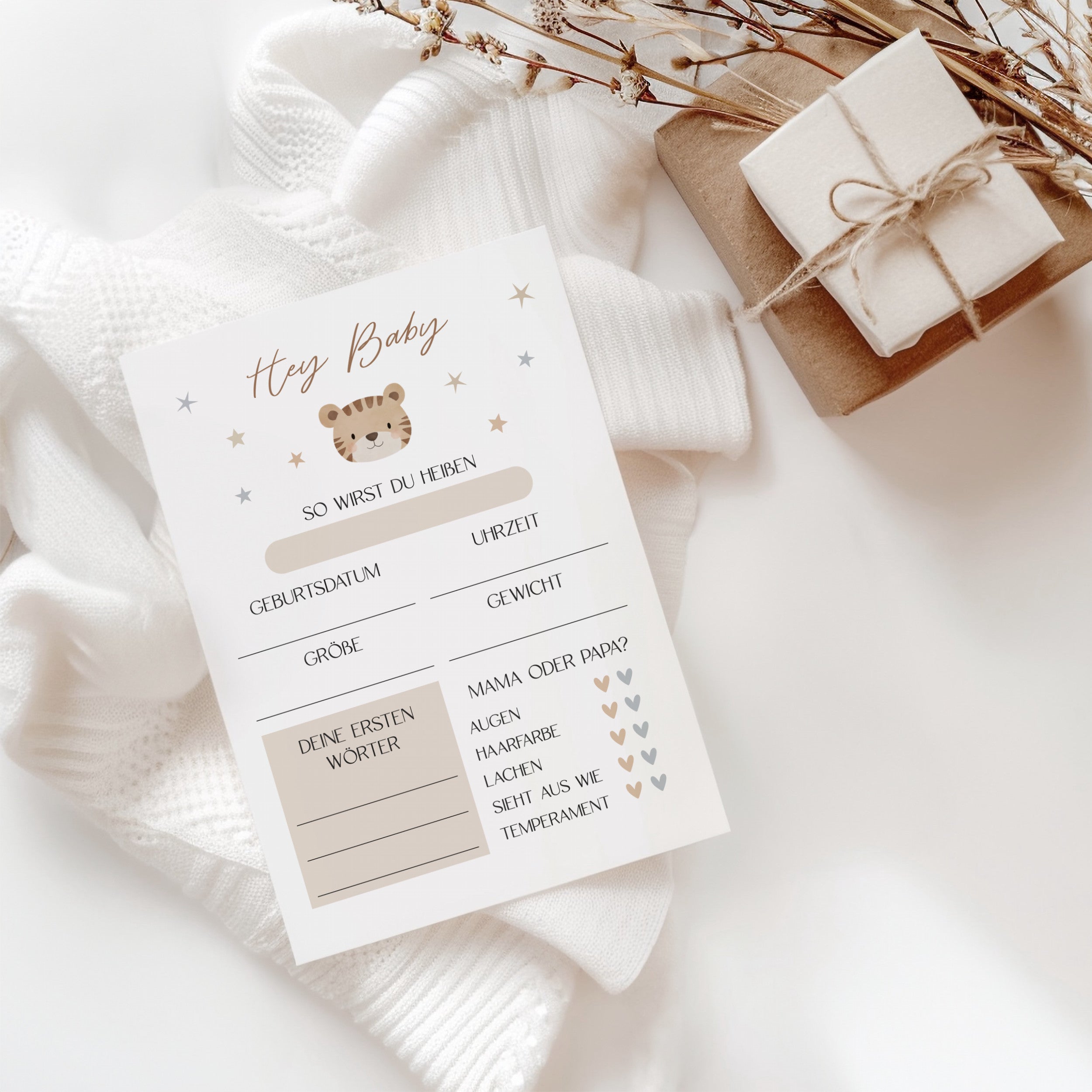 10x Tippkarten Babyparty DIN A6