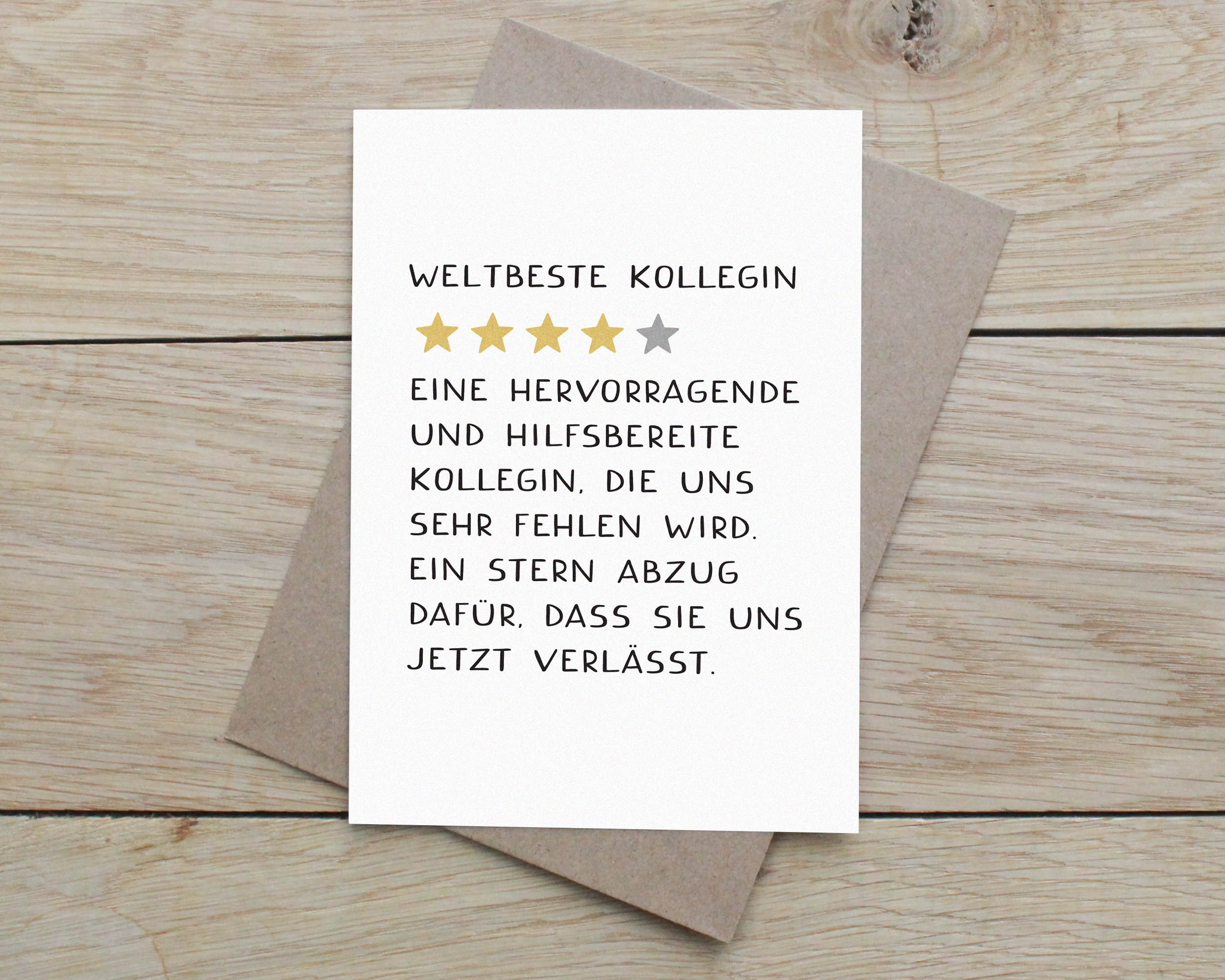 Lustige Abschiedskarte für Kollegen DIN A6