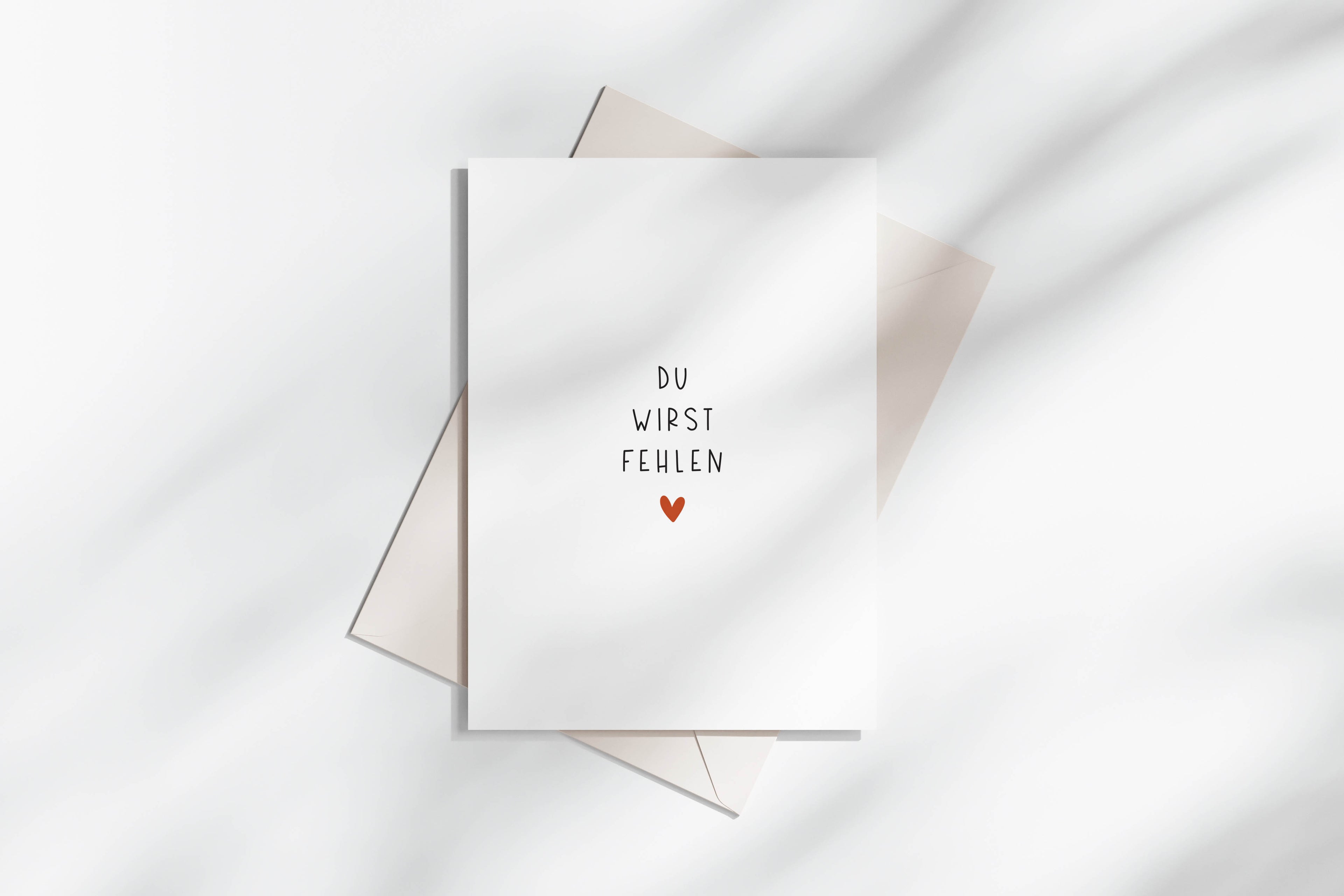 Postkarte "Du wirst fehlen" DIN A6