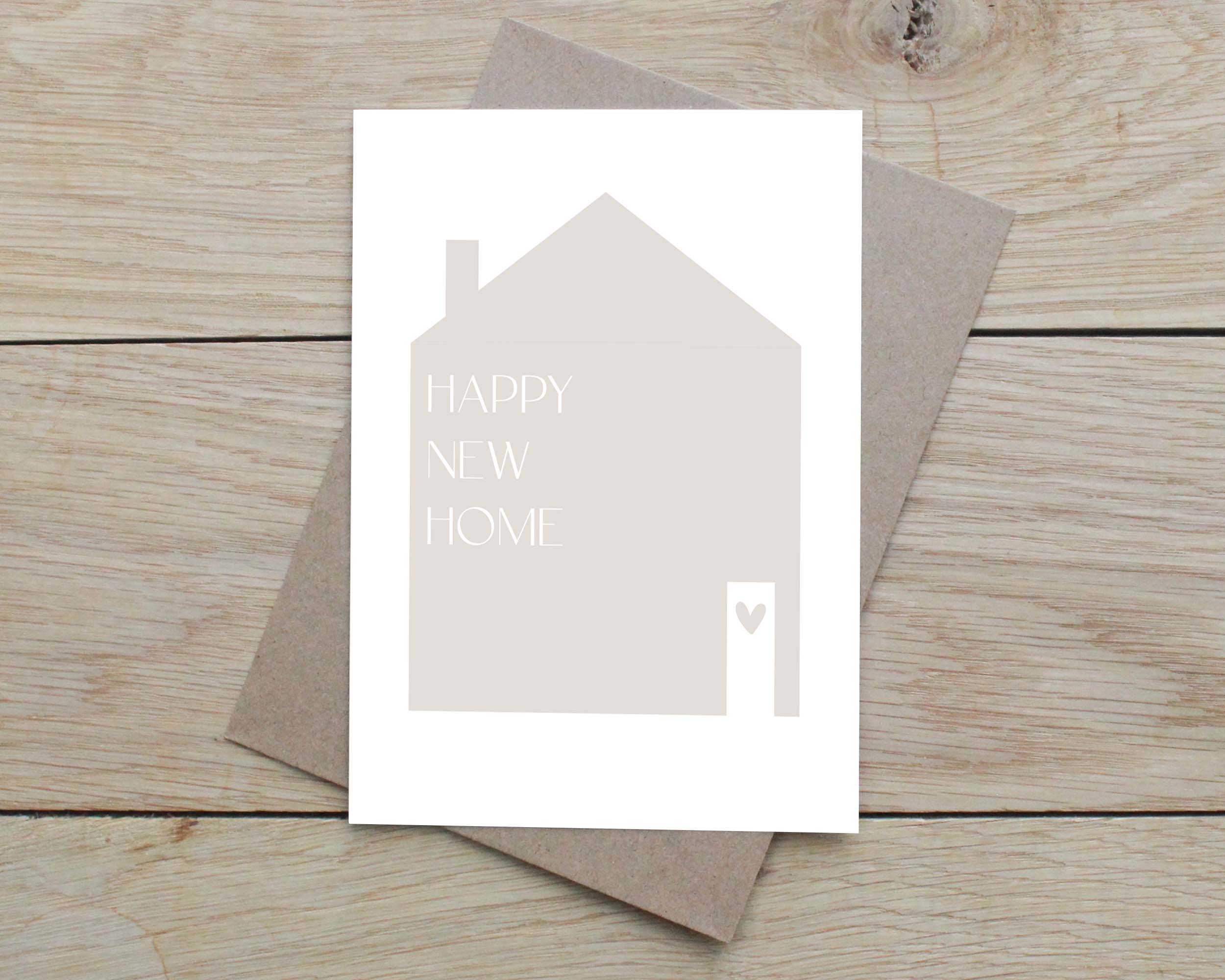 Postkarte "happy new home" | Grußkarte Einzug DIN A6
