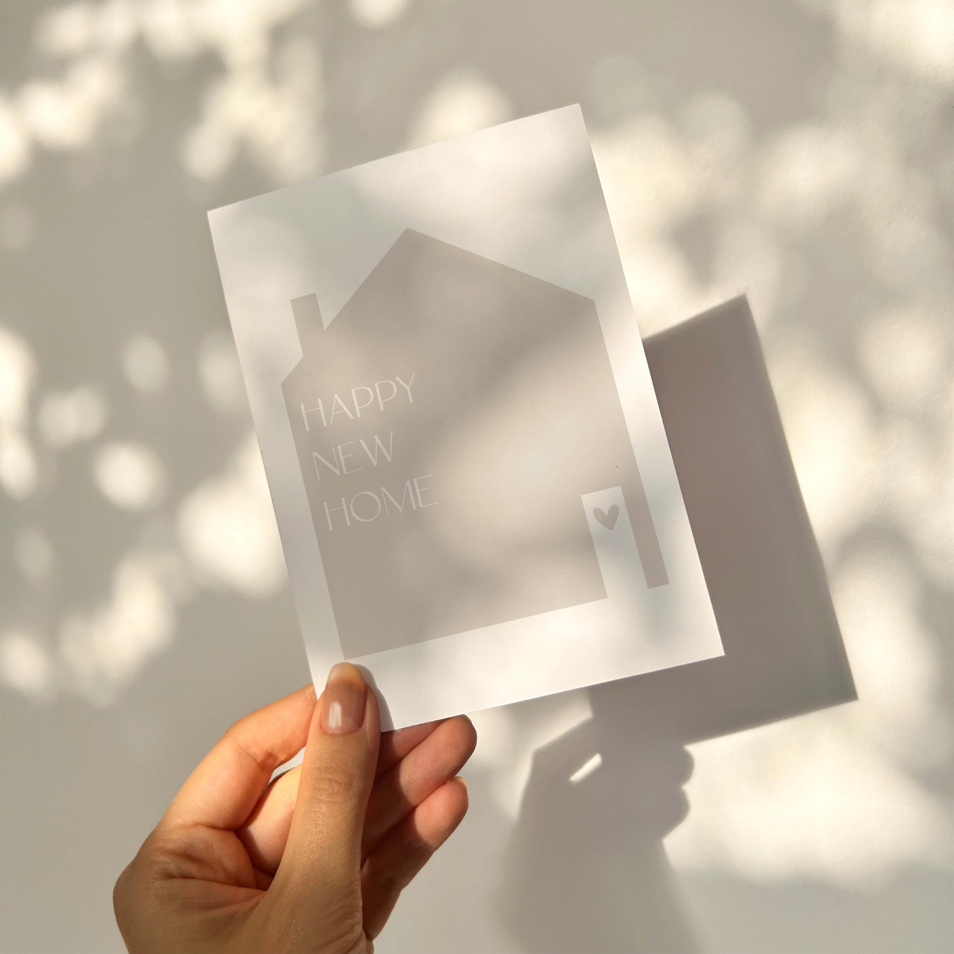 Postkarte "happy new home" | Grußkarte Einzug DIN A6