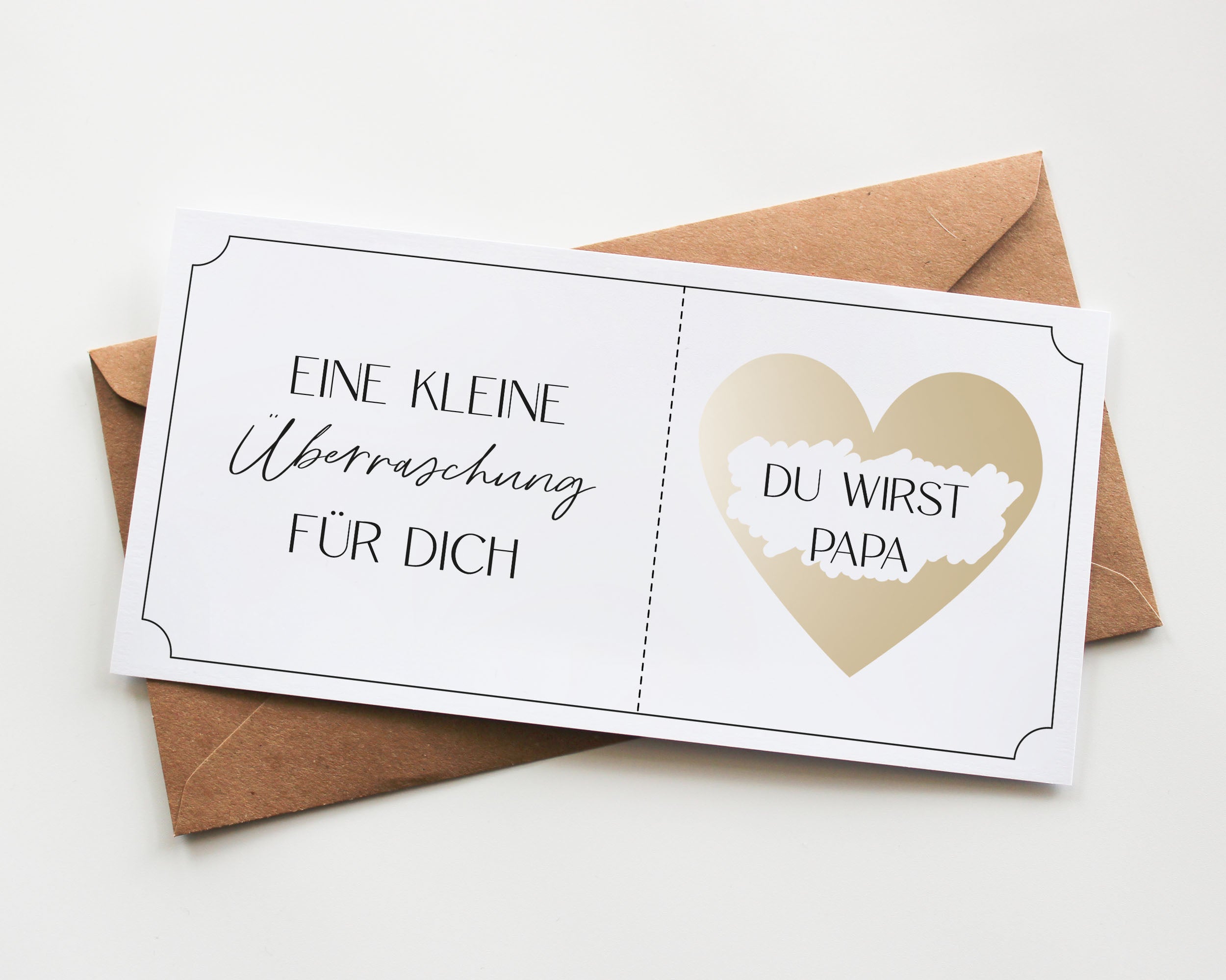 Schwangerschaft verkünden Rubbelkarte DIN lang