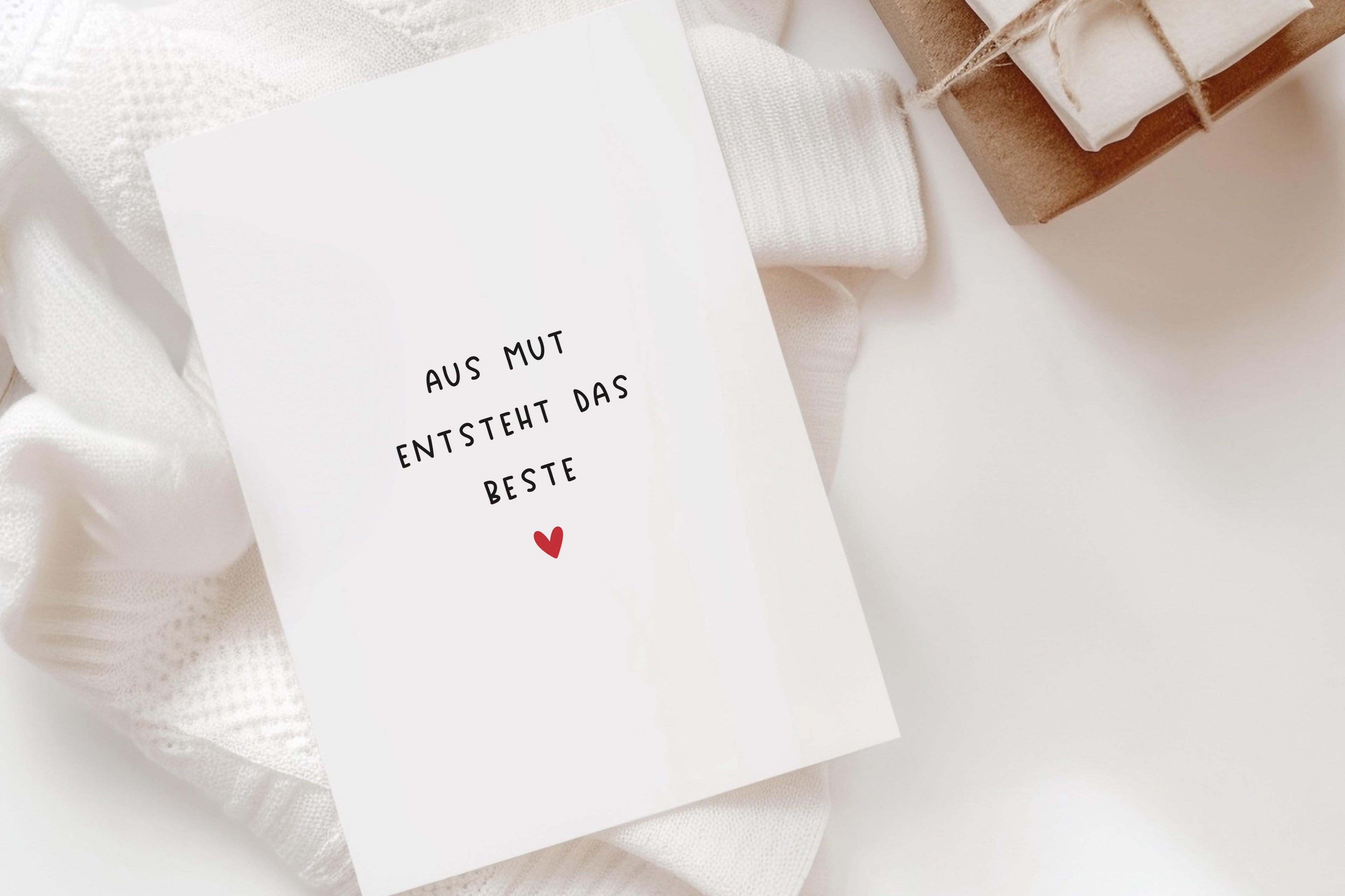 Postkarte "Aus Mut entsteht das Beste" DIN A6