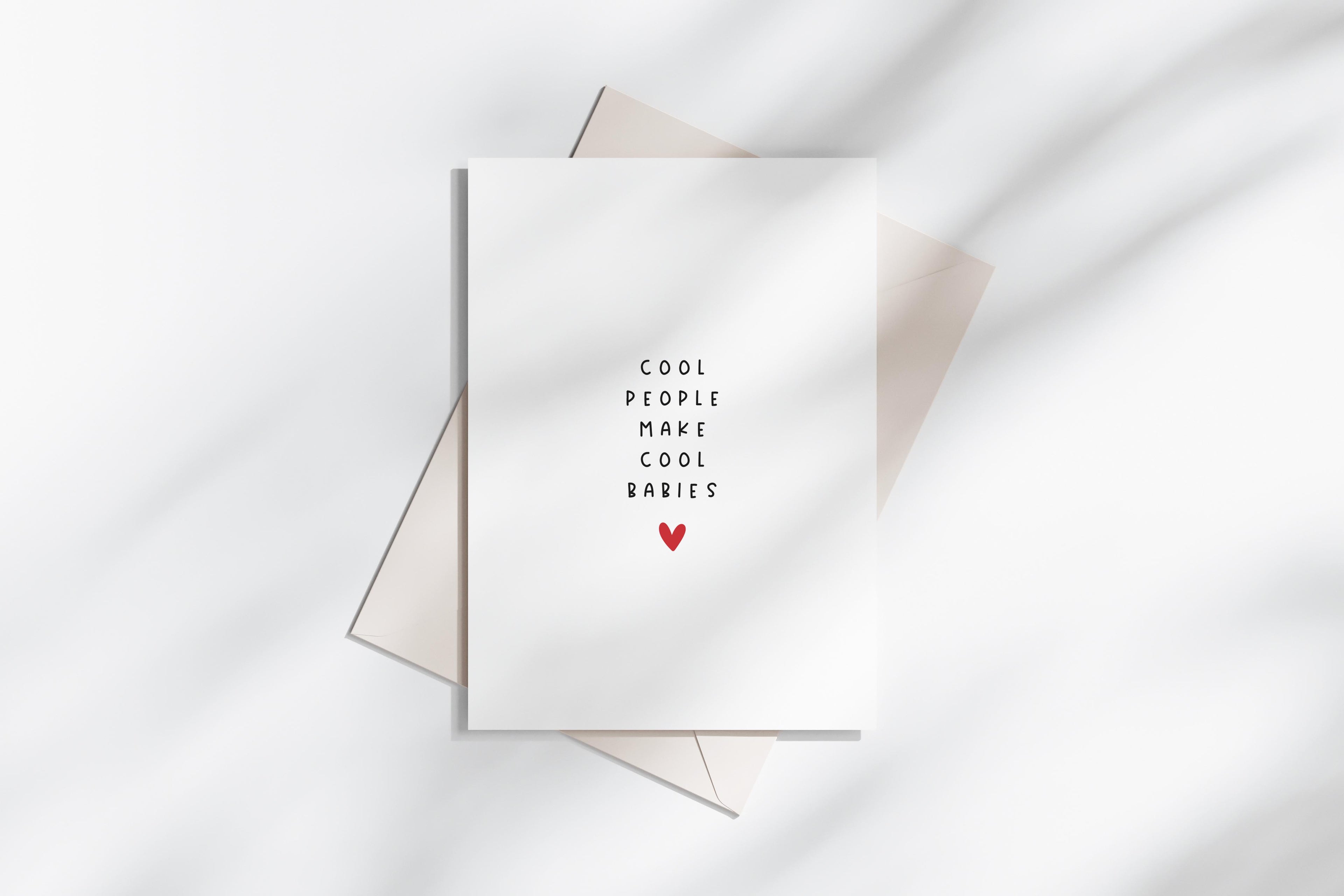 Karte "Cool people make cool make Babies" DIN A6