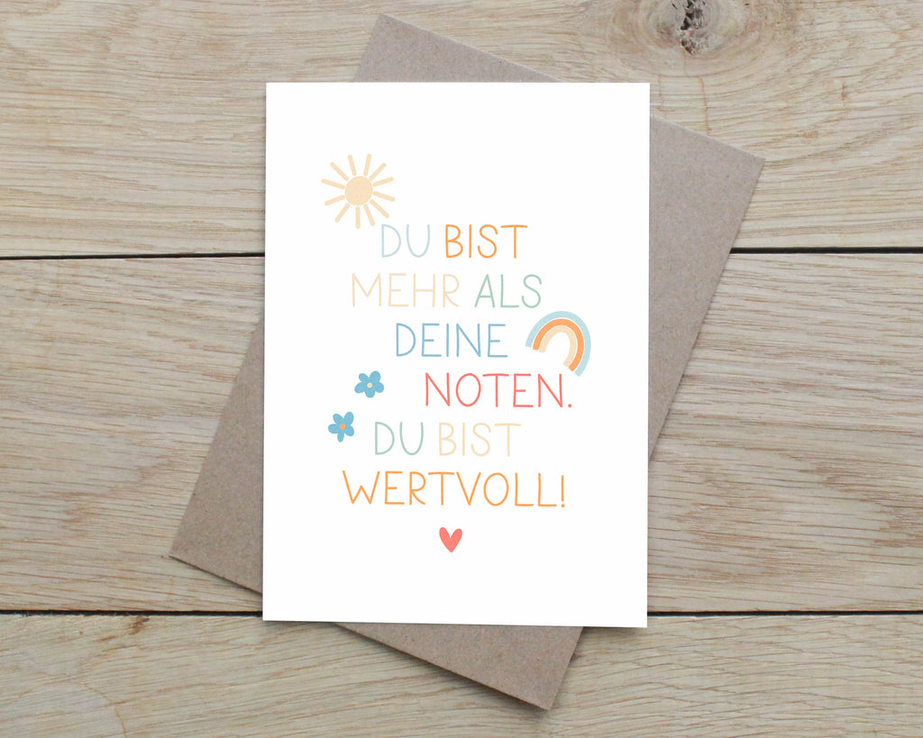 Karte Schulkind | Postkarte Starkes Schulkind | Mutmacher DIN A6