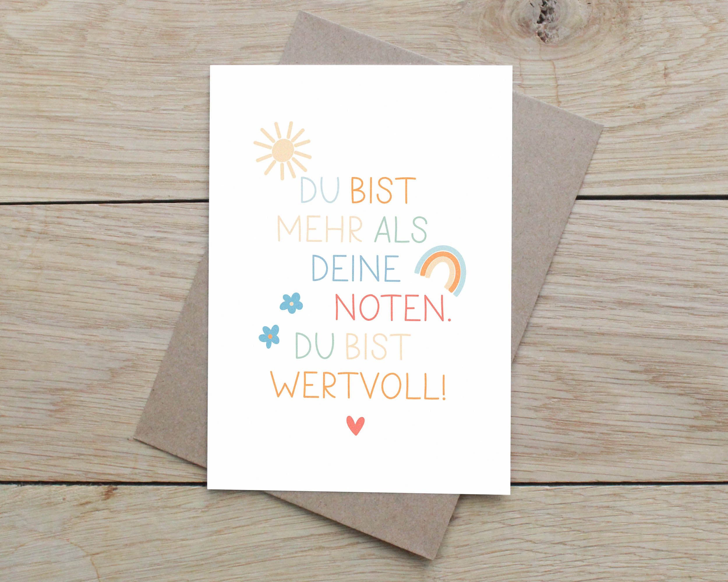 Karte Schulkind | Postkarte Starkes Schulkind | Mutmacher DIN A6