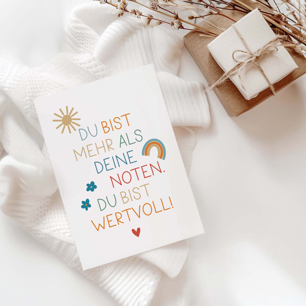 Karte Schulkind | Postkarte Starkes Schulkind | Mutmacher DIN A6