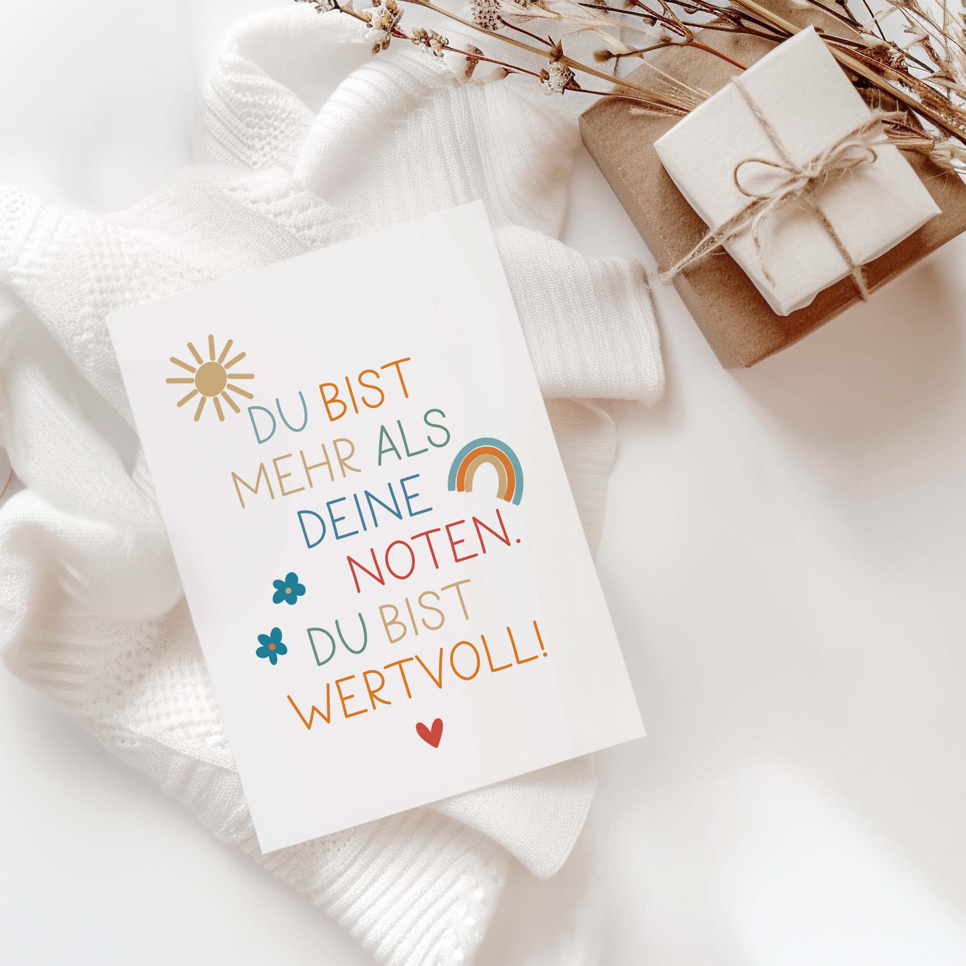 Karte Schulkind | Postkarte Starkes Schulkind | Mutmacher DIN A6