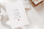 Postkarte "Ich mag wie ich mich fühle, wenn du bei mir bist" | Grußkarte Lieblingsmensch | Postkarte Freundin | Karte Partner |Herzenswunsch