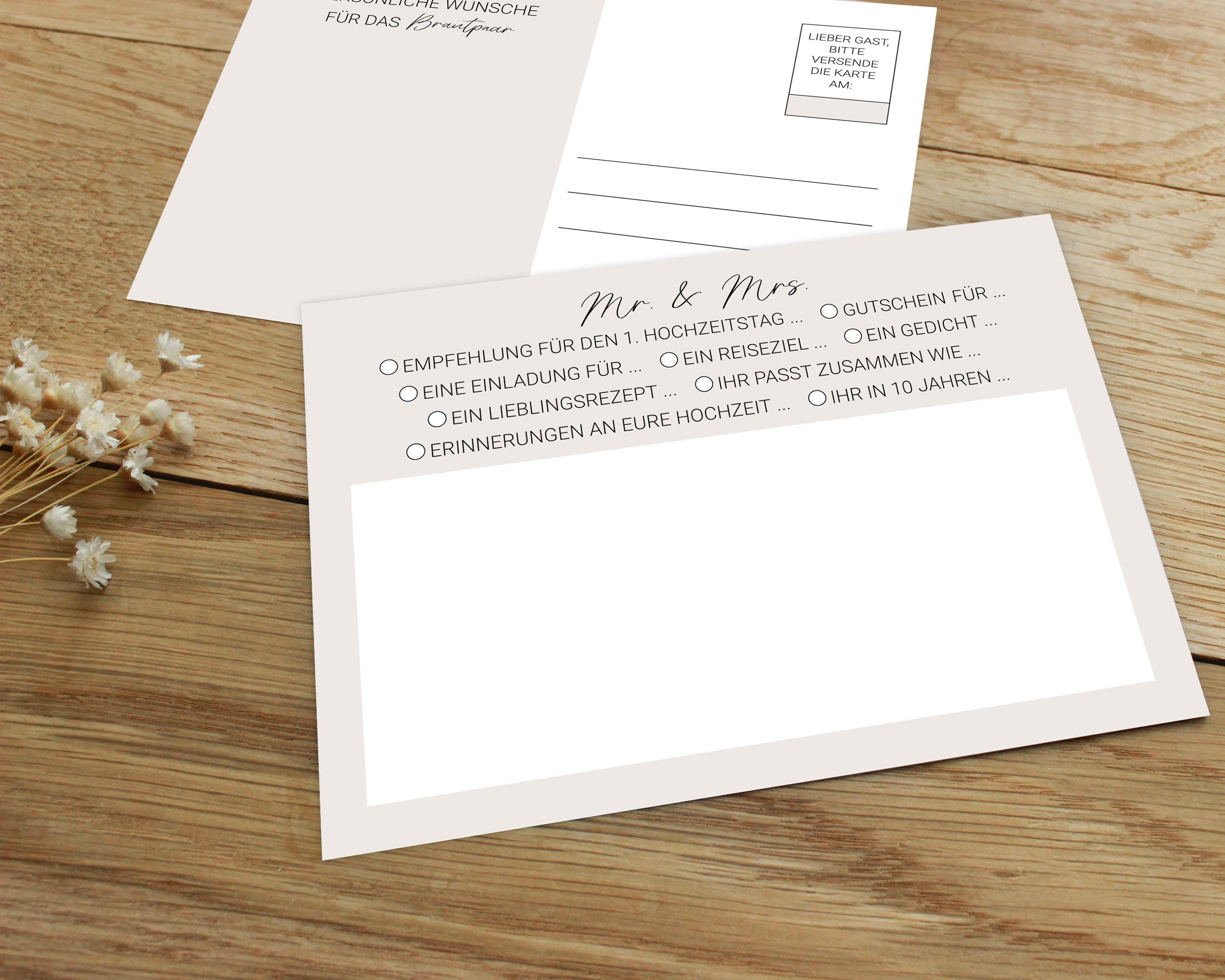 Hochzeitspostkarte | Postkartenspiel DIN A6