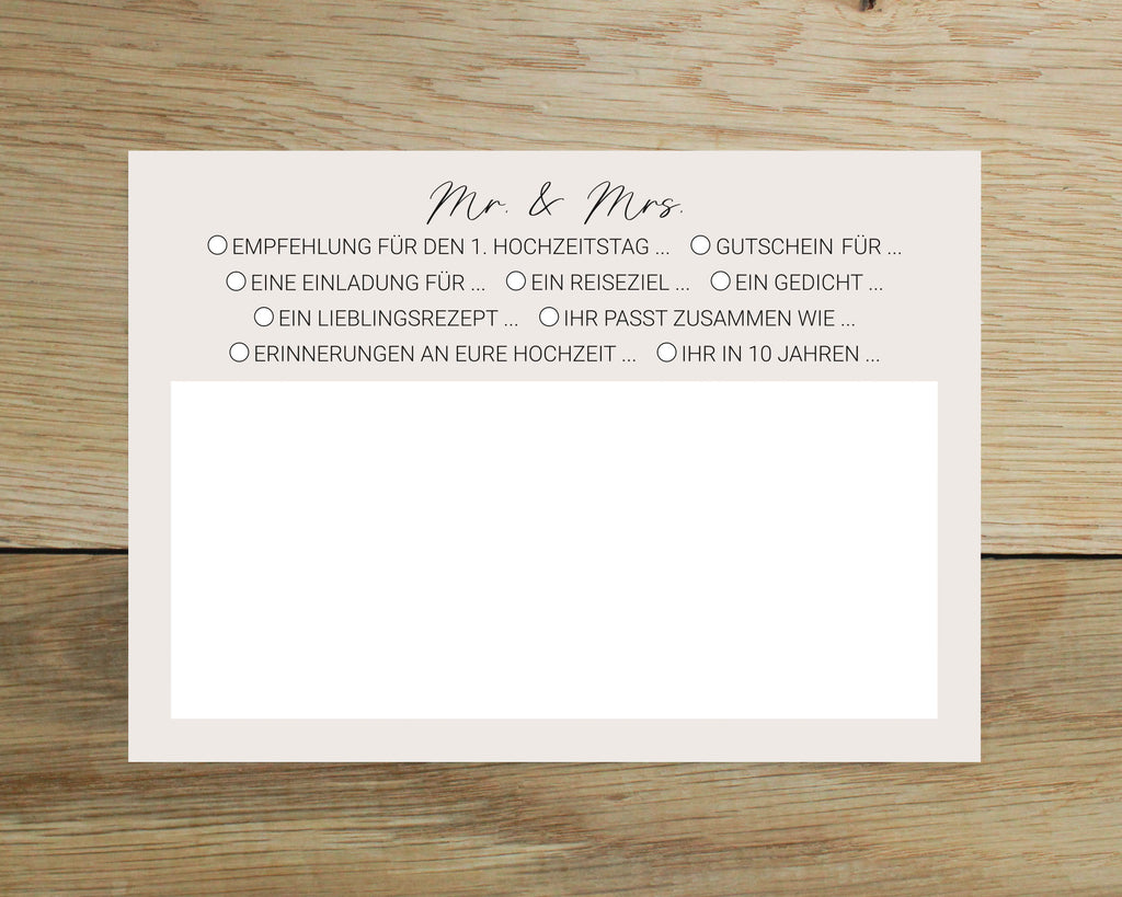 Hochzeitspostkarte | Postkartenspiel DIN A6
