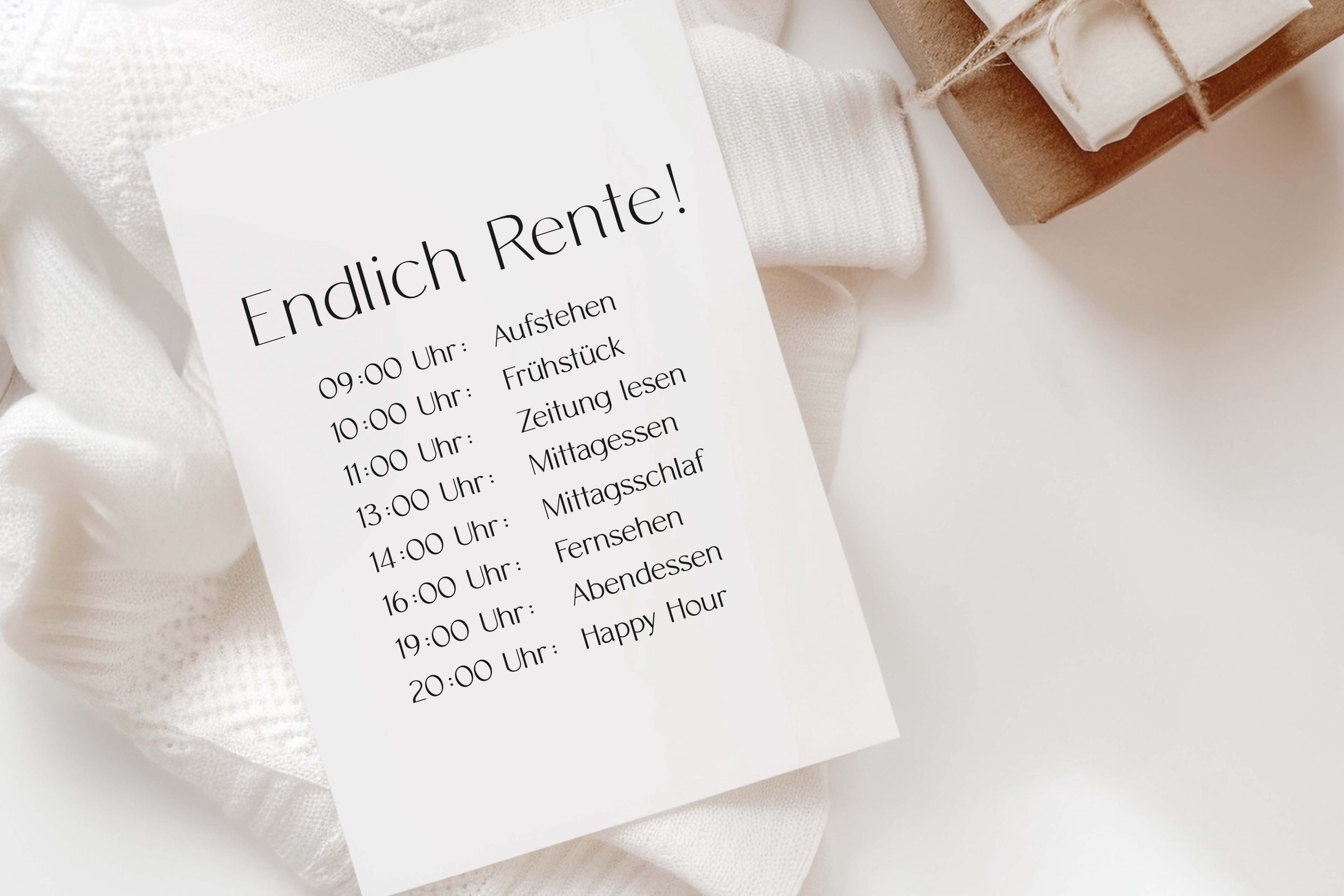 Lustige Postkarte Rente DIN A6