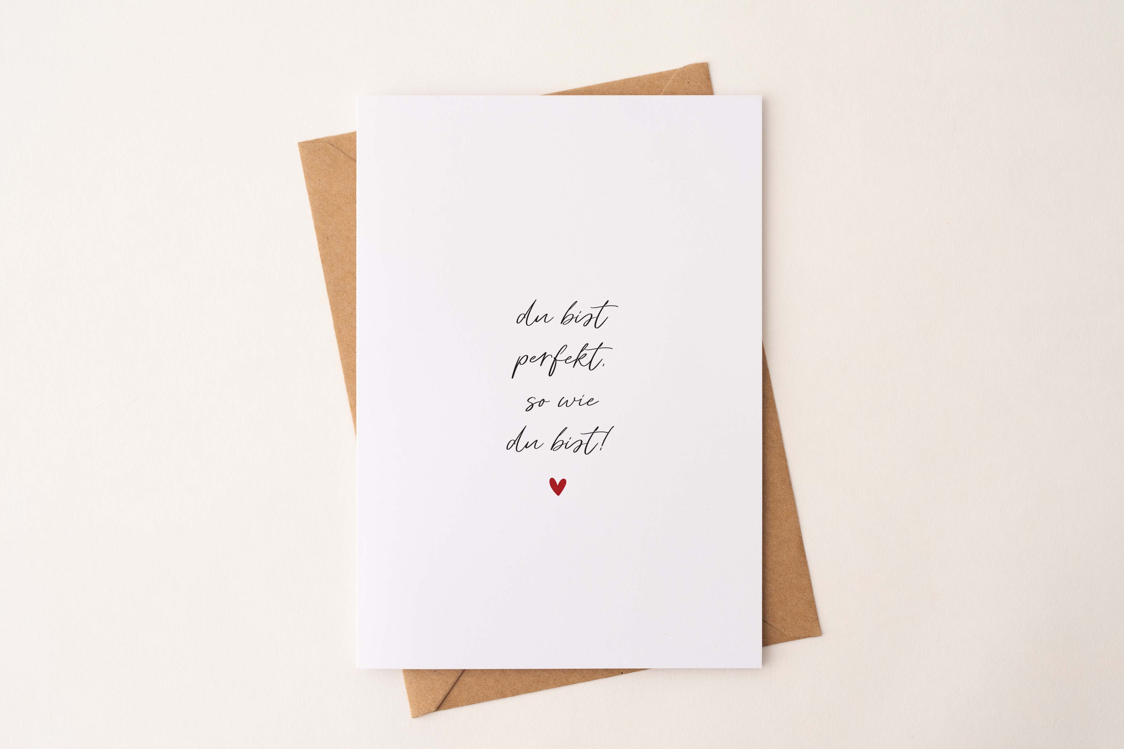 Postkarte "Du bist perfekt, so wie du bist!" DIN A6