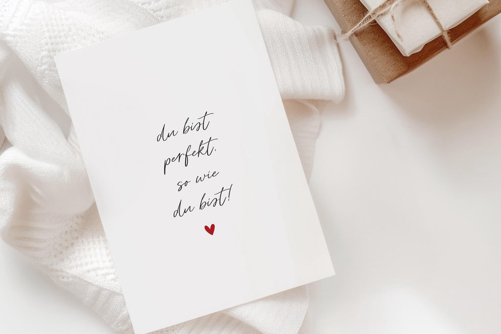 Postkarte "Du bist perfekt, so wie du bist!" DIN A6