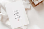 Postkarte "Du bist perfekt, so wie du bist!" DIN A6