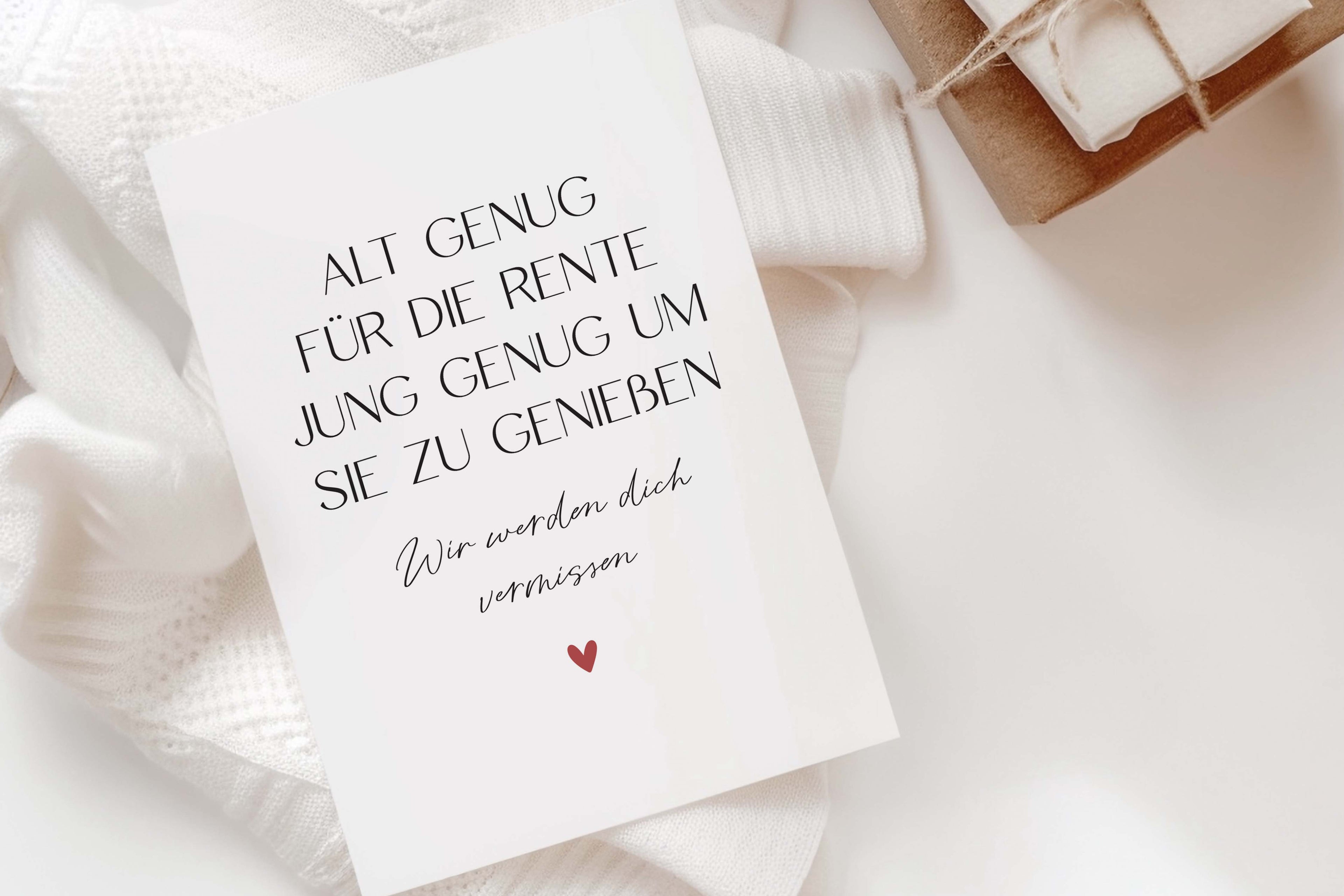 Karte Ruhestand | Abschiedskarte Rente DIN A6