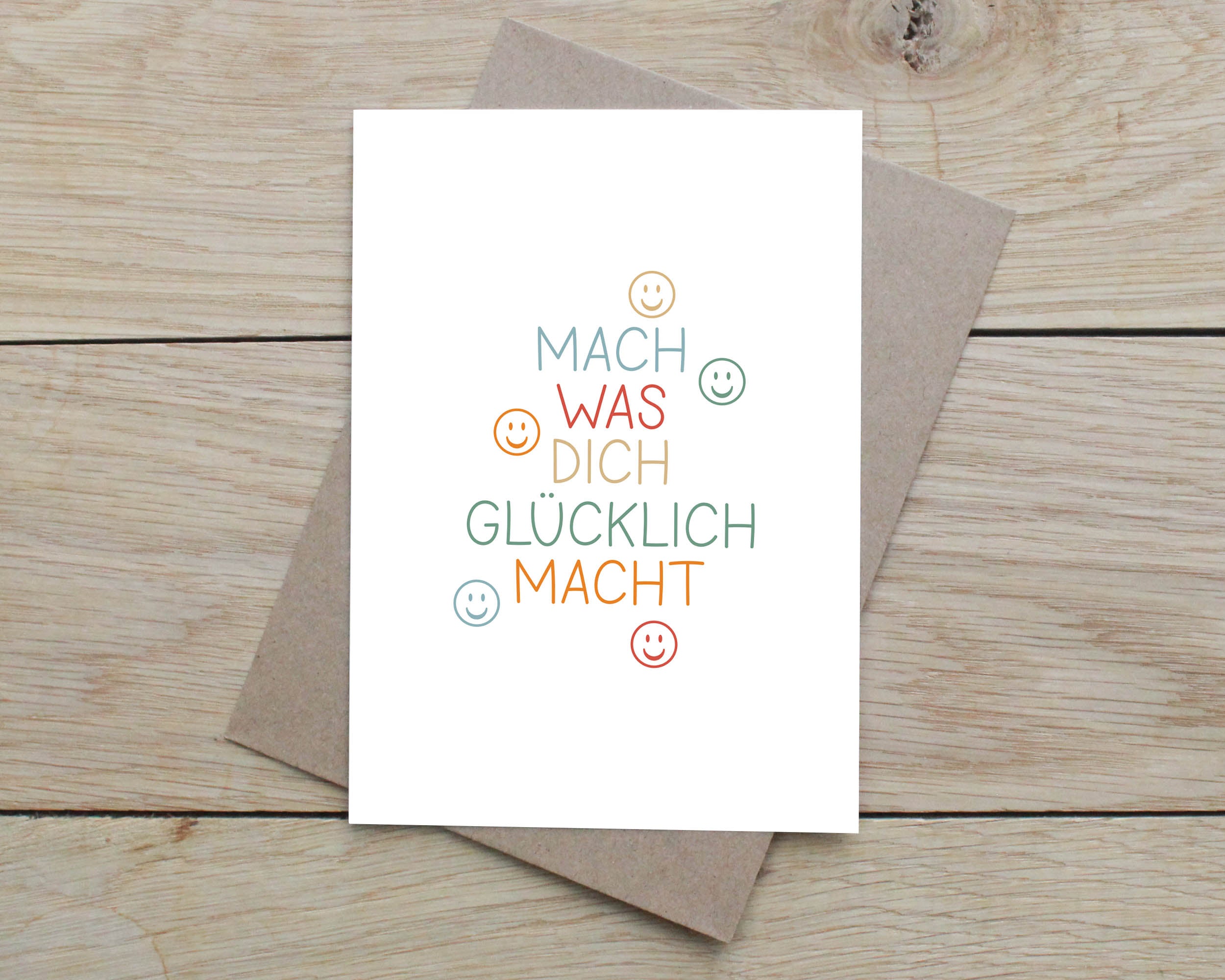 Postkarte "mach was dich glücklich macht" DIN A6